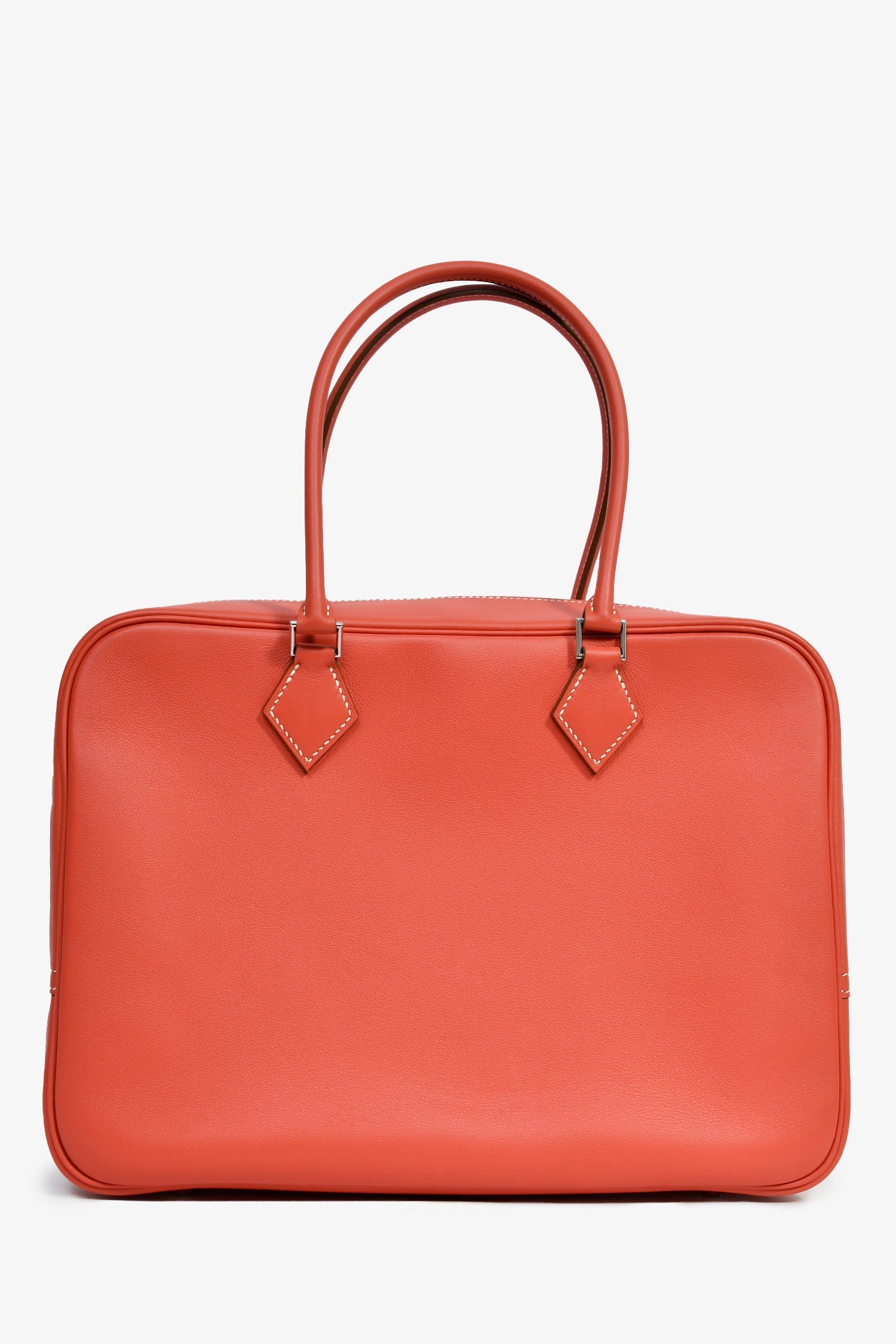 Hermès 2015 Orange Evercolour Leather Plume 32 Top Handle Bag
