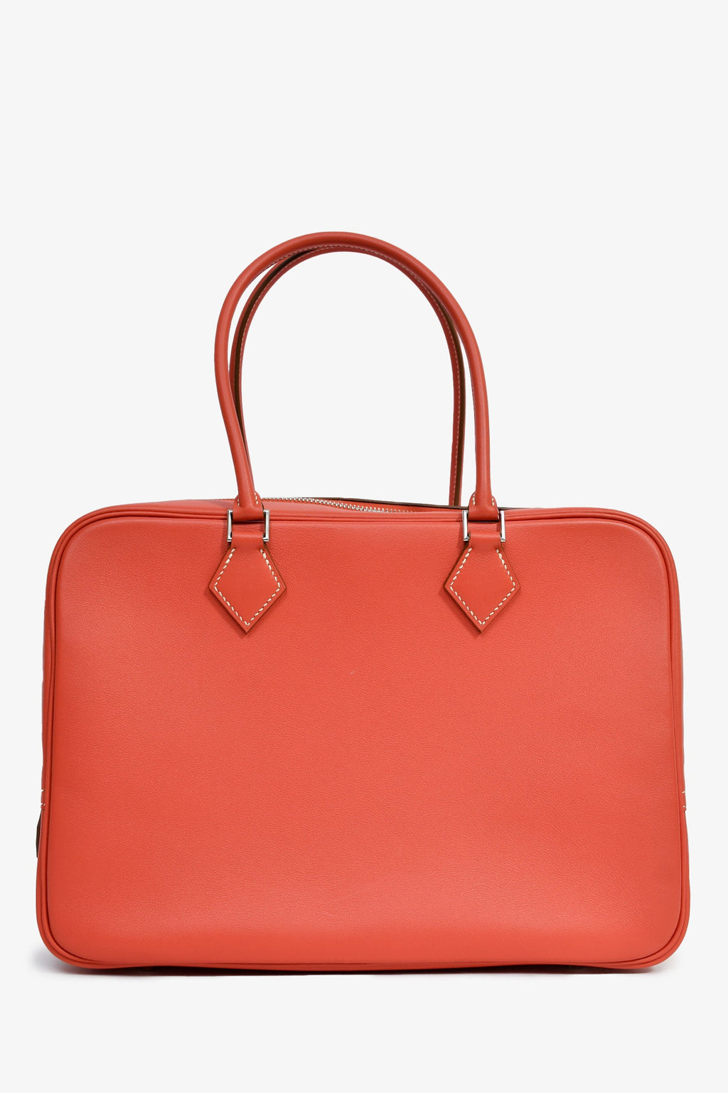 Hermès 2015 Orange Evercolour Leather Plume 32 Top Handle Bag