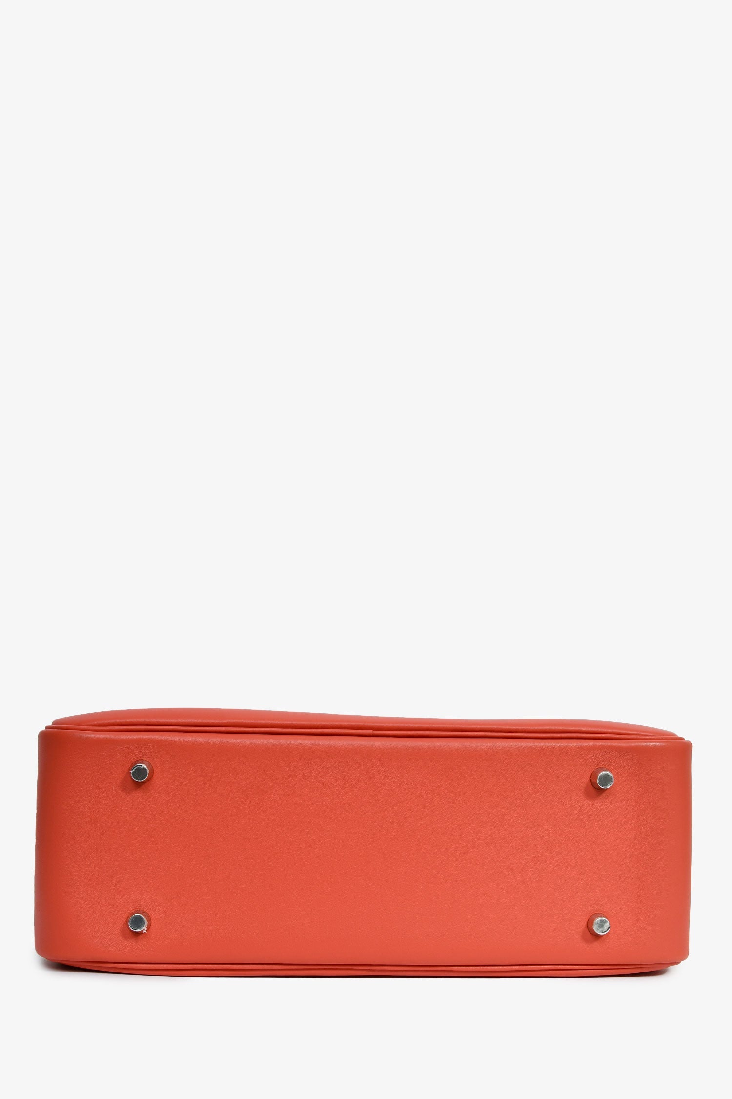 Hermès 2015 Orange Evercolour Leather Plume 32 Top Handle Bag