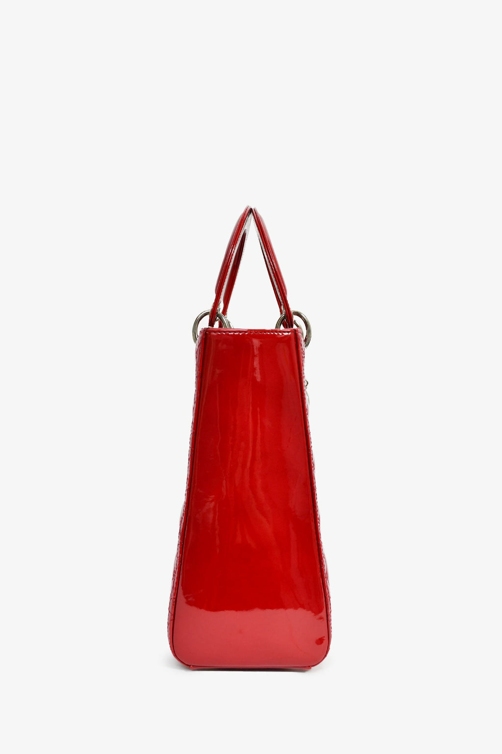 Christian Dior 2011 Red Patent Leather Large Lady Dior