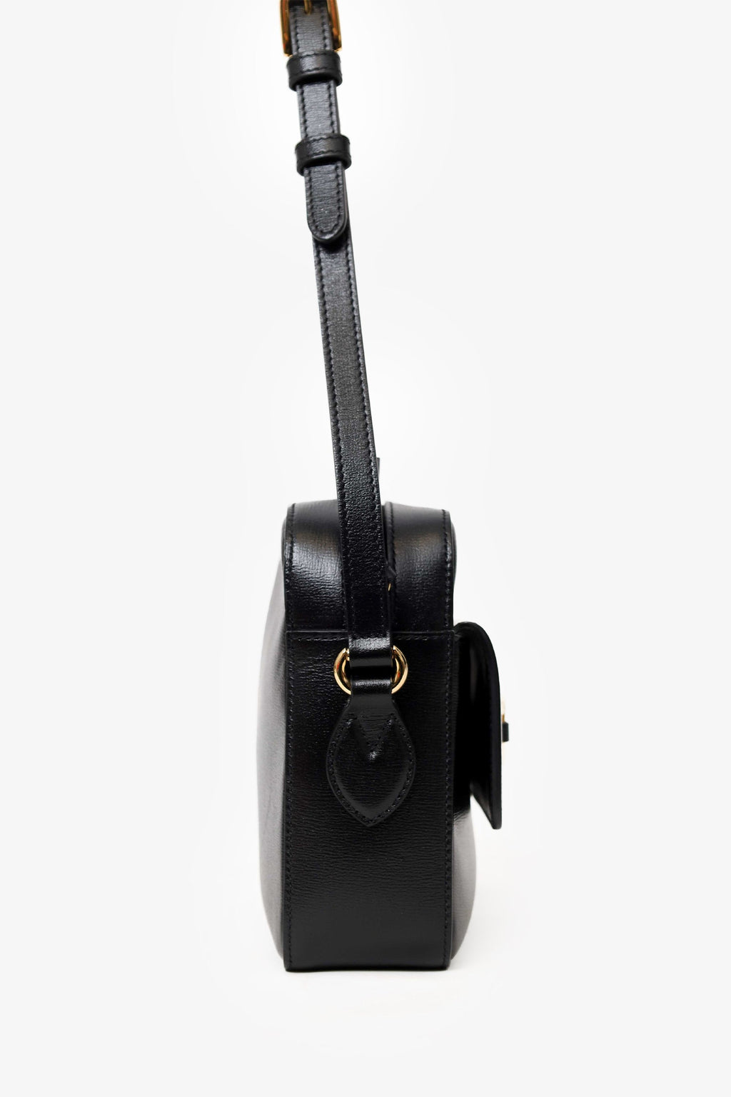 Gucci Black Azalea Calfskin Small Horsebit 1955 Shoulder Bag