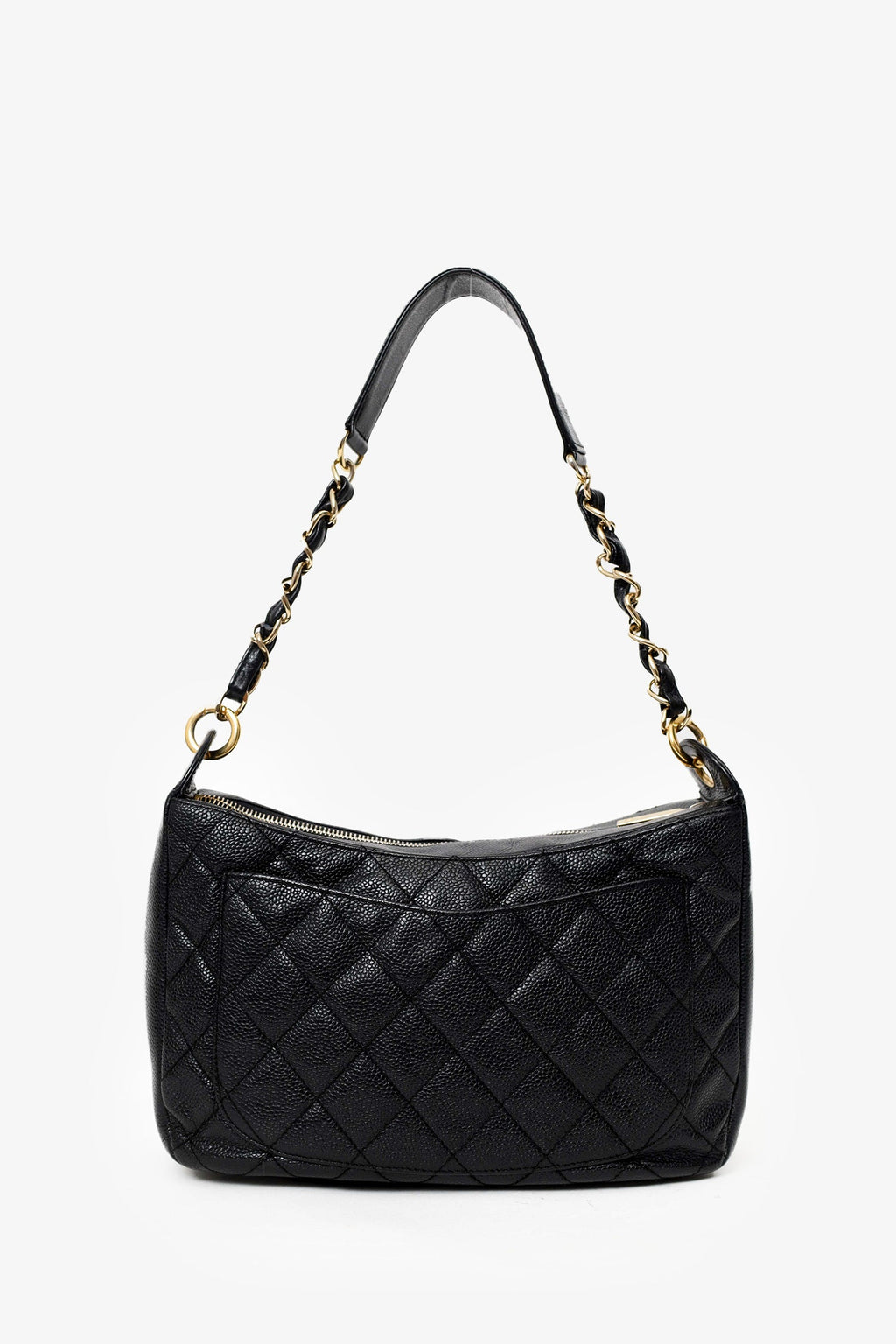 Pre-Loved Chanel™ 2002-03 Black Quilted Caviar Leather Timeless Shoulder Bag