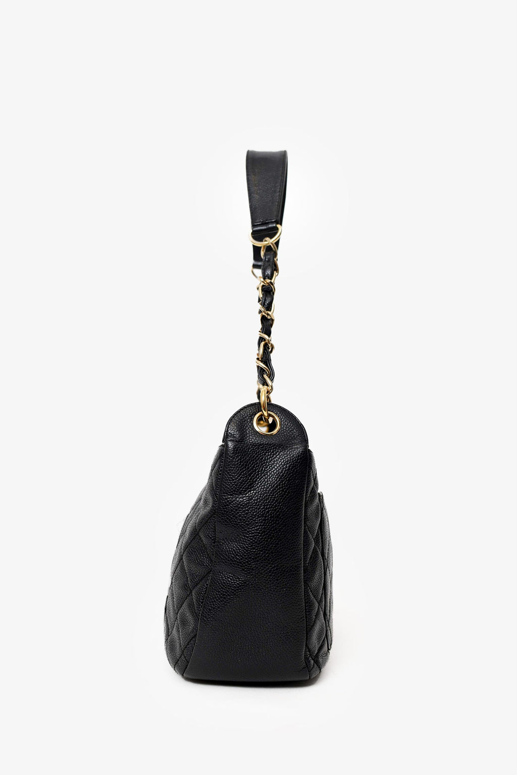 Pre-Loved Chanel™ 2002-03 Black Quilted Caviar Leather Timeless Shoulder Bag
