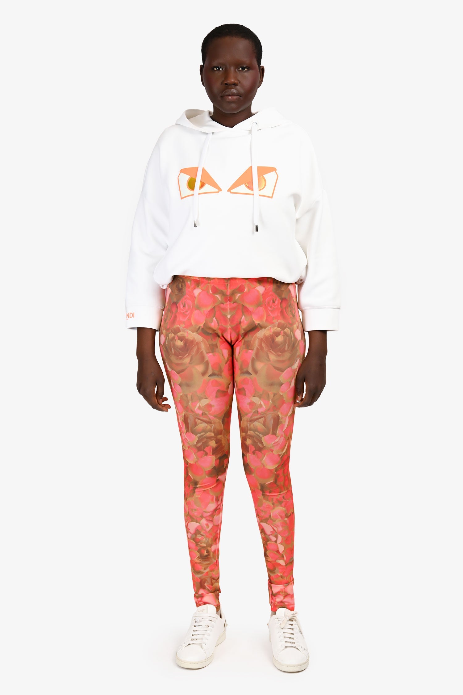MCQ Alexander McQueen Pink Floral Leggings Size XL