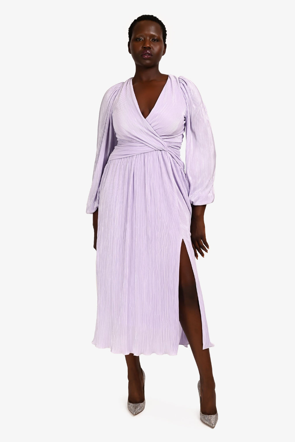 Jonathan Simkhai Purple Shimmery Maxi Dress Size 6
