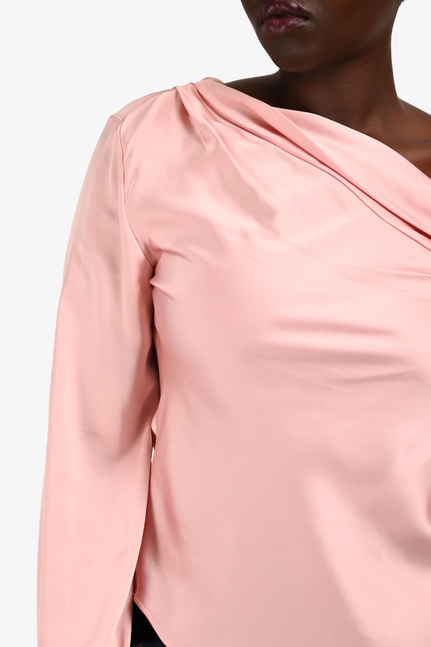 Jonathan Simkhai Pink Satin Off The Shoulder Top Size 6