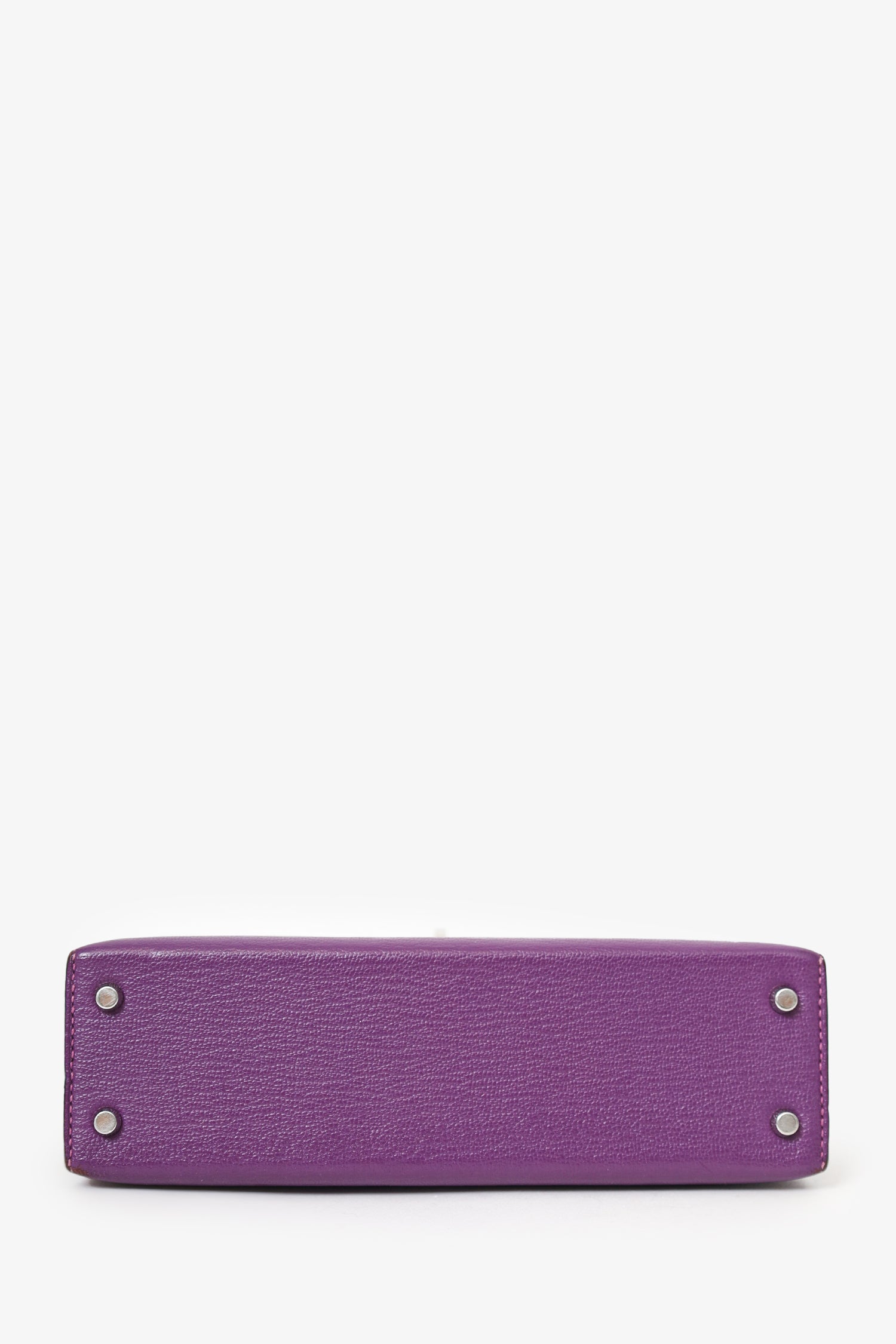 Hermès 2021 Violet/Blue Marine Mysore Chevre Leather Mini Kelly PHW With Strap