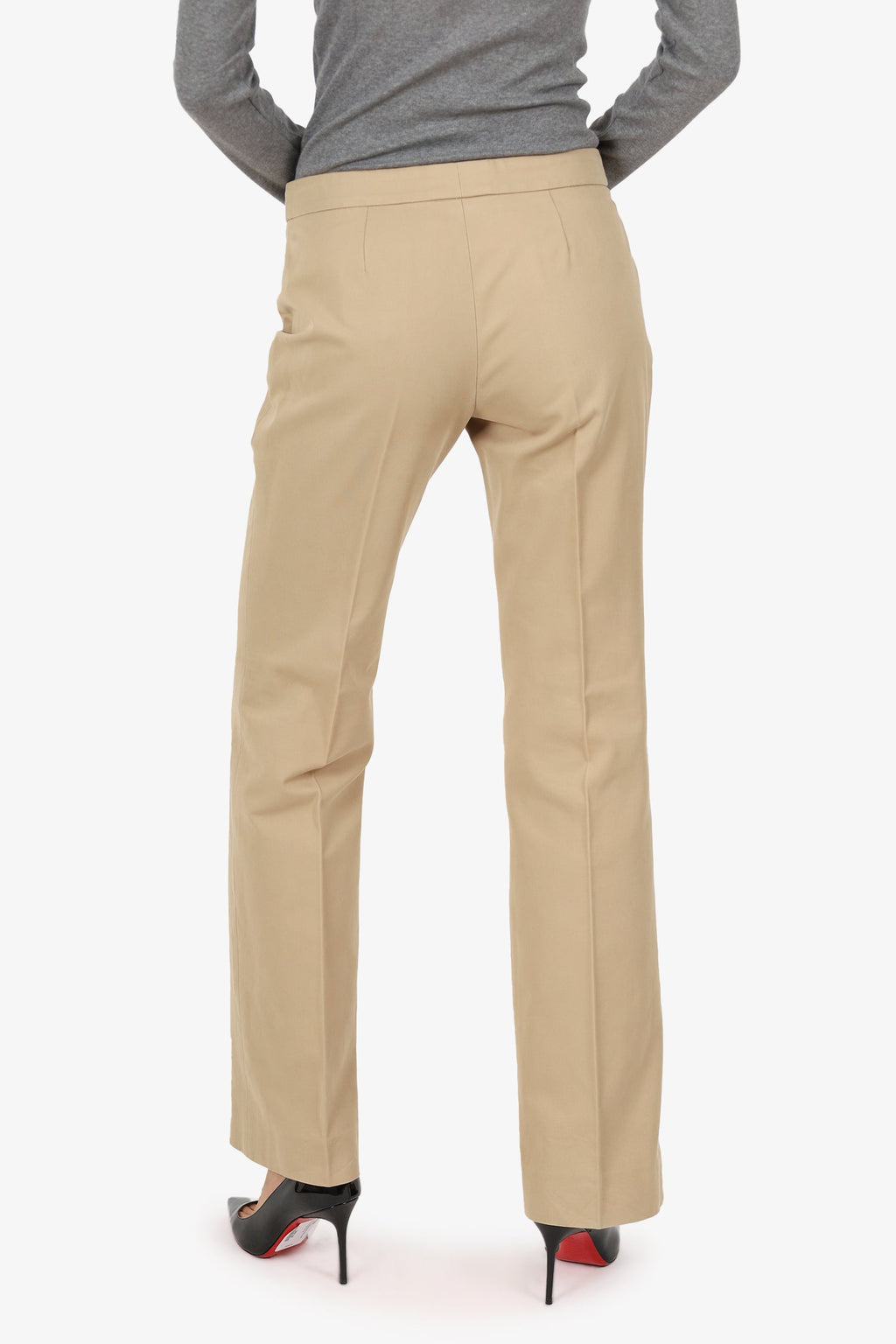 Alexander McQueen Khaki Straight Leg Trousers Size 38