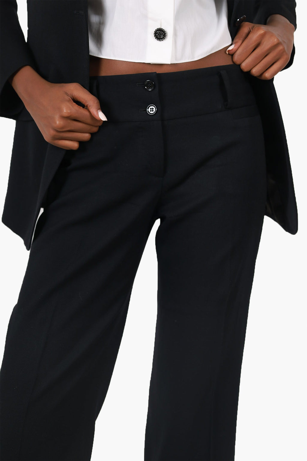 Dolce & Gabbana Black Wool Two-piece Suit Set Size 40