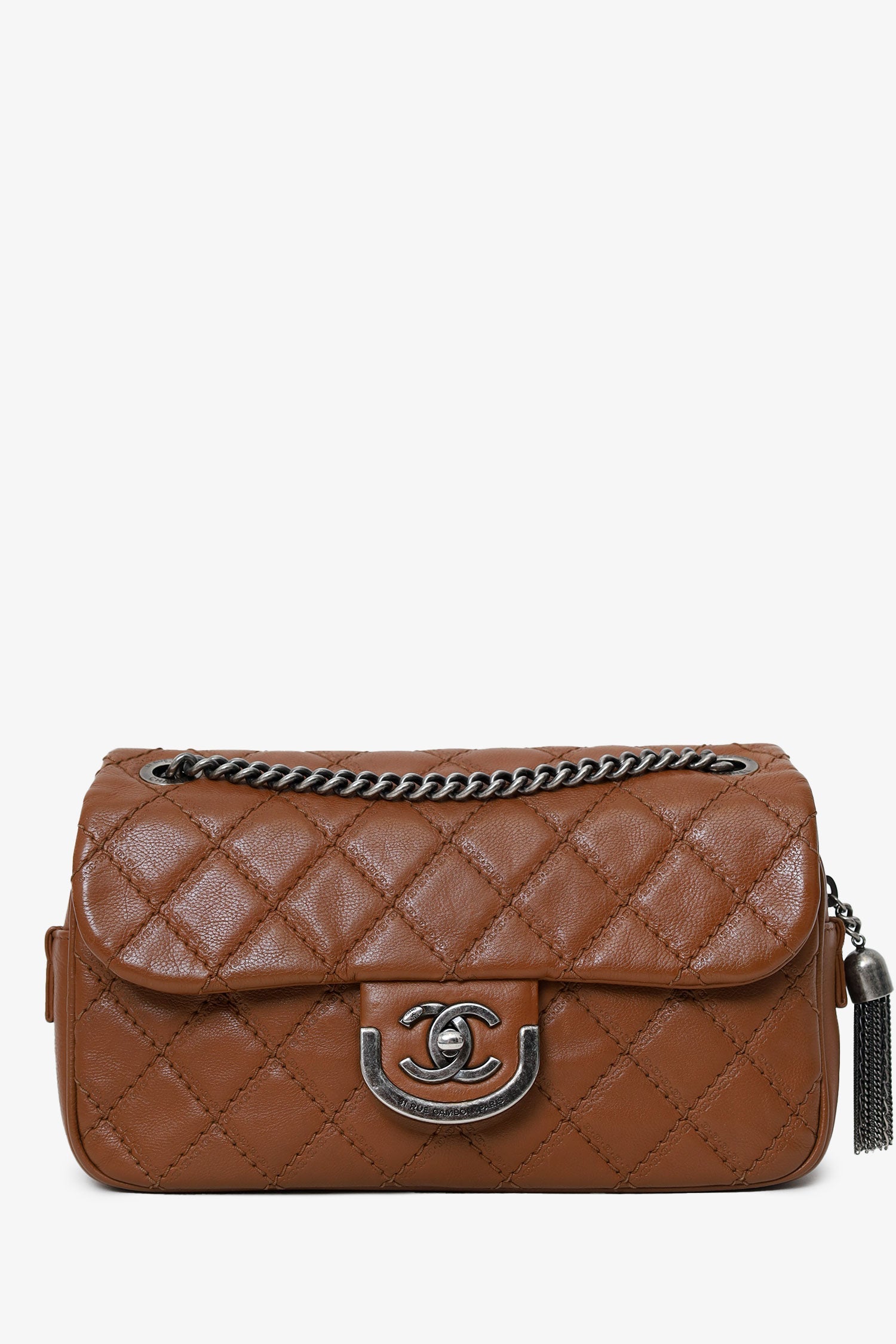Pre-Loved Chanel™ 2013-14 Brown Quilted Leather Medium Coco Sporran Shoulder Bag