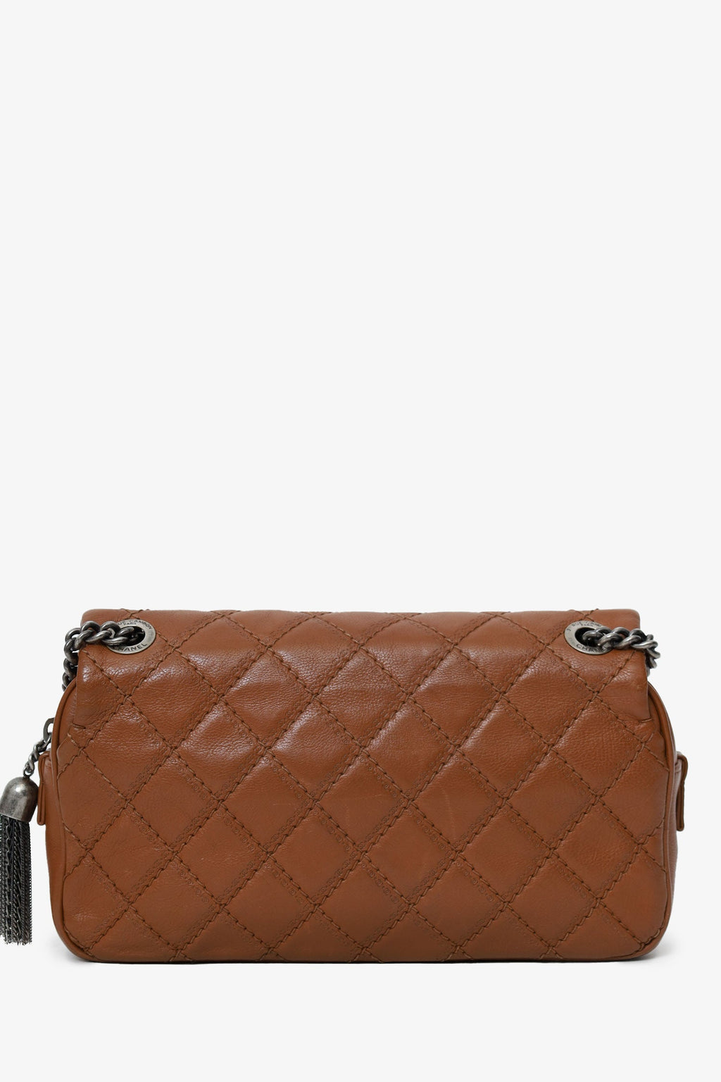 Pre-Loved Chanel™ 2013-14 Brown Quilted Leather Medium Coco Sporran Shoulder Bag