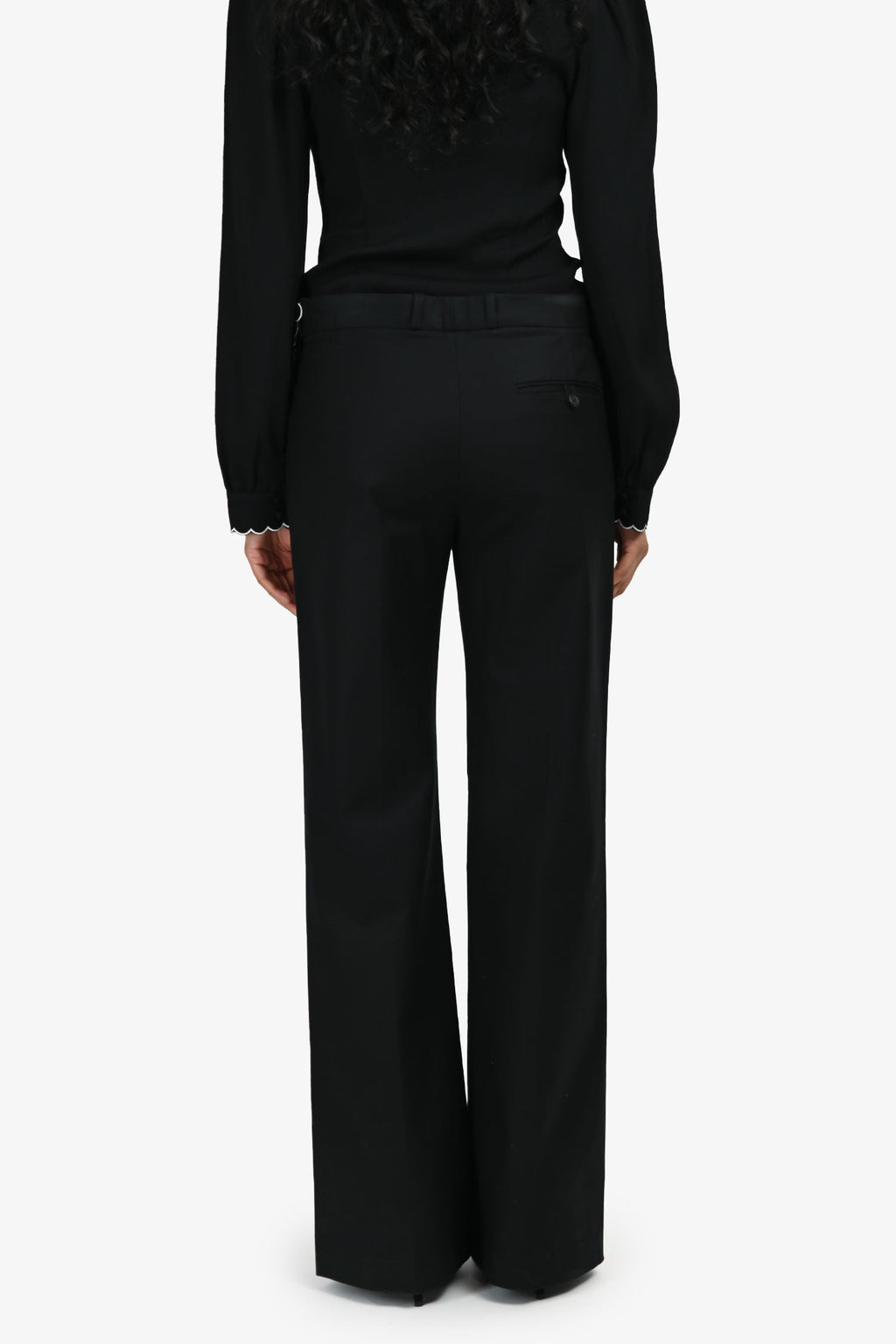 Joseph Black Cotton 'Rock' Trousers Size 40