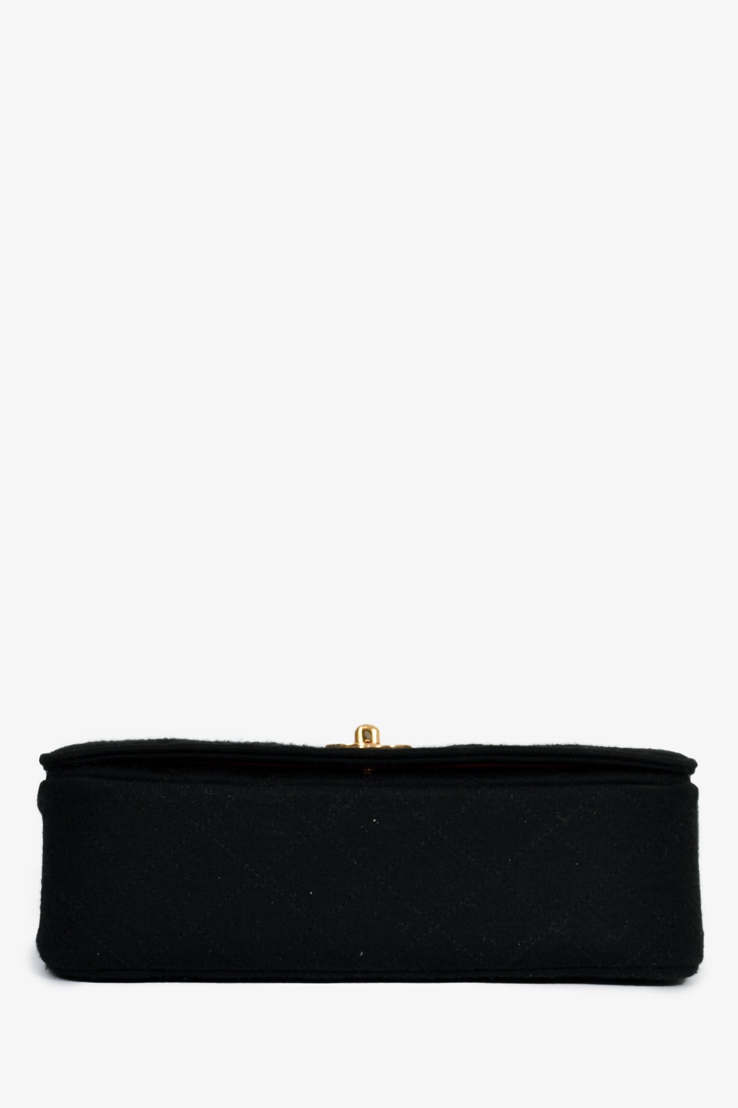 Pre-Loved Chanel™ Vintage Black Quilted Fabric Chain Flap Shoulder Bag
