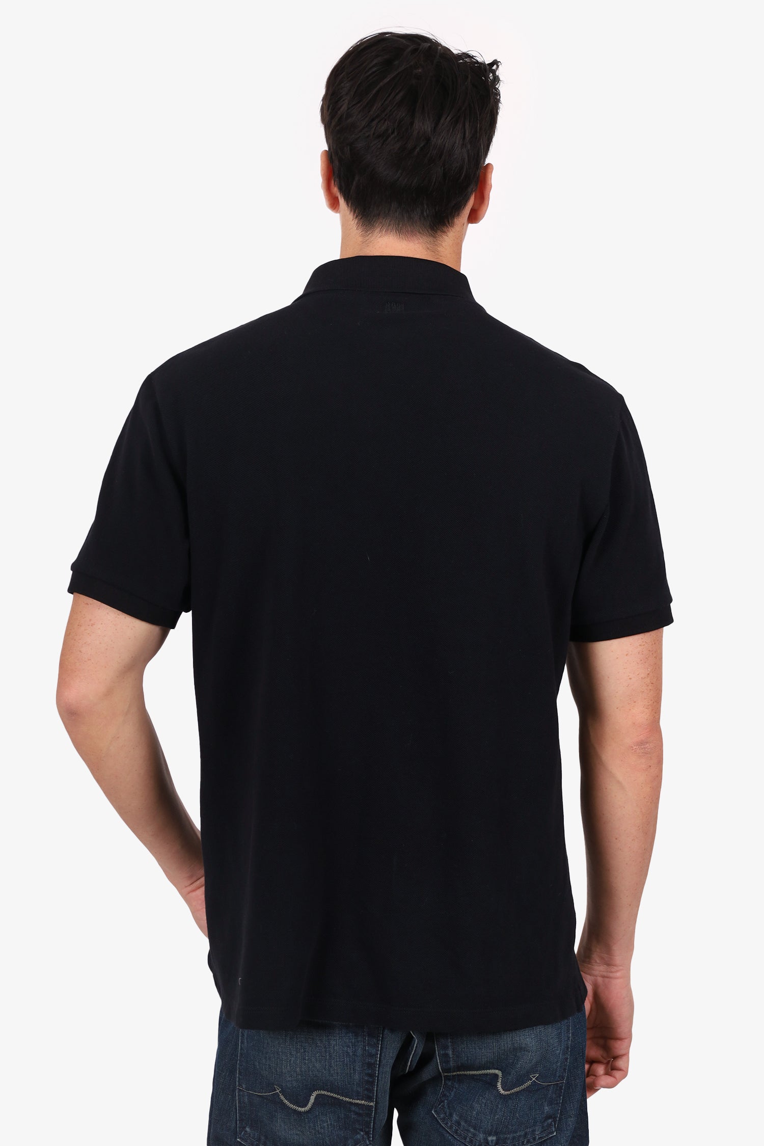 Ami X Smiley Black Smiley Face Polo Top Size XL