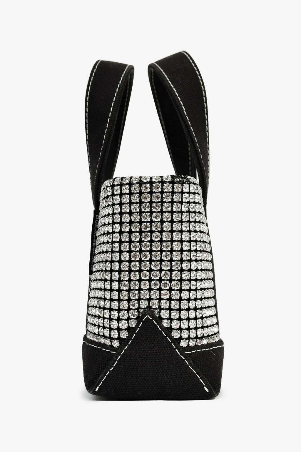 Alexander Wang Black Canvas/Crystal Top Handle Bag