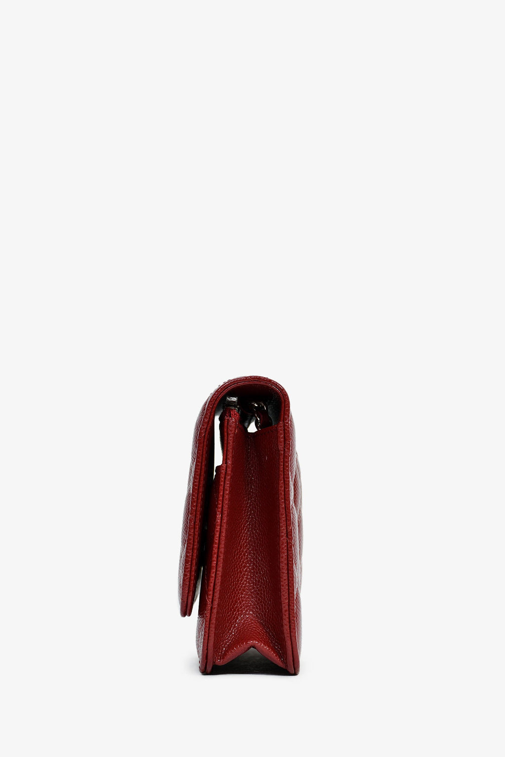 Pre-Loved Chanel™ 2020 Burgundy Quilted Classic Wallet On Chain