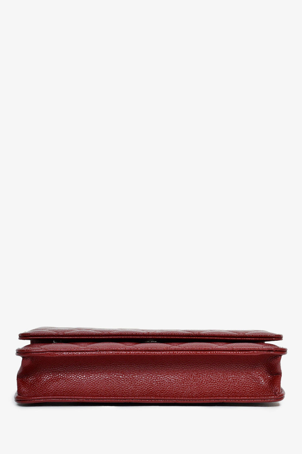 Pre-Loved Chanel™ 2020 Burgundy Quilted Classic Wallet On Chain