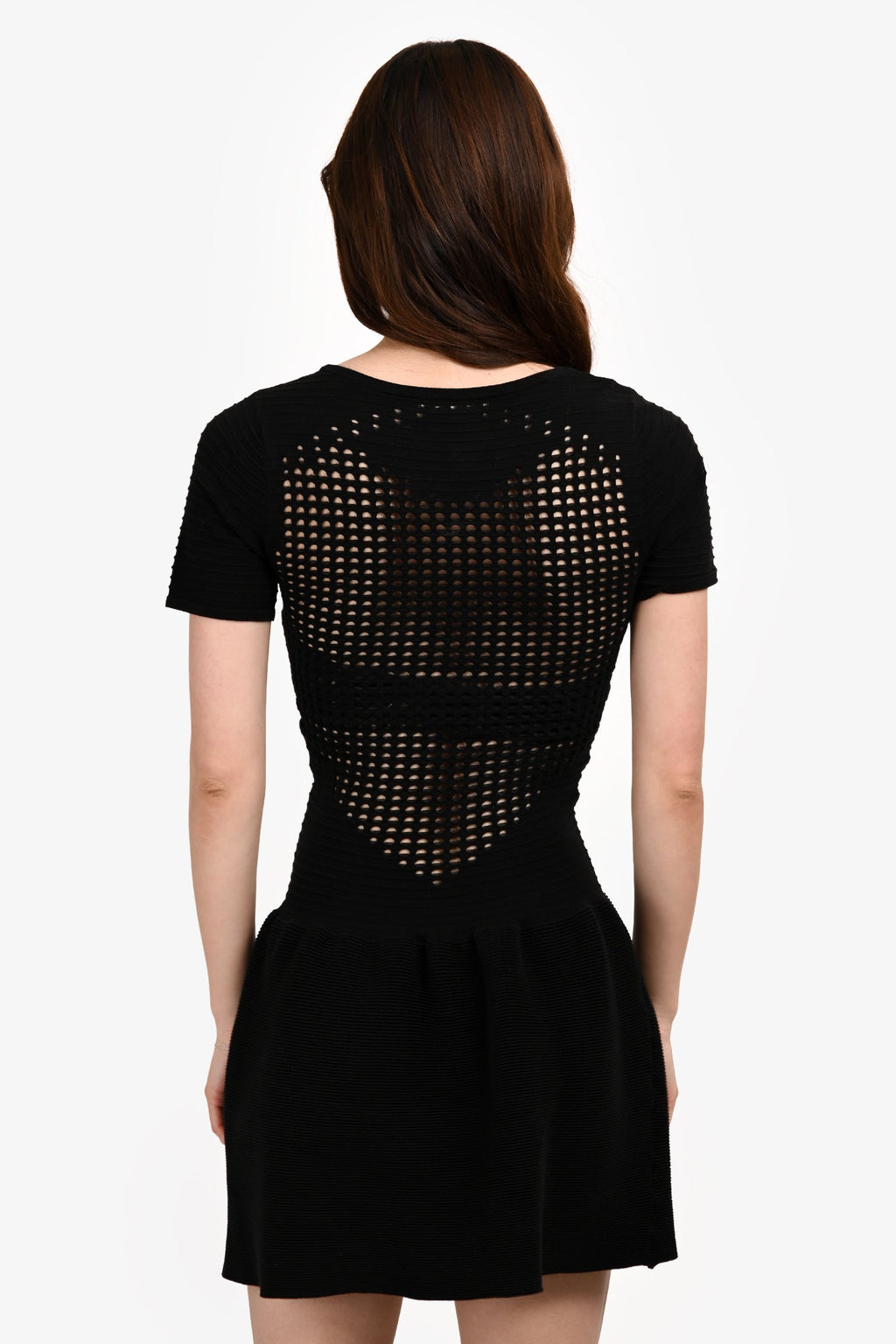 Maje Black Knit Peplum Dress Size 1