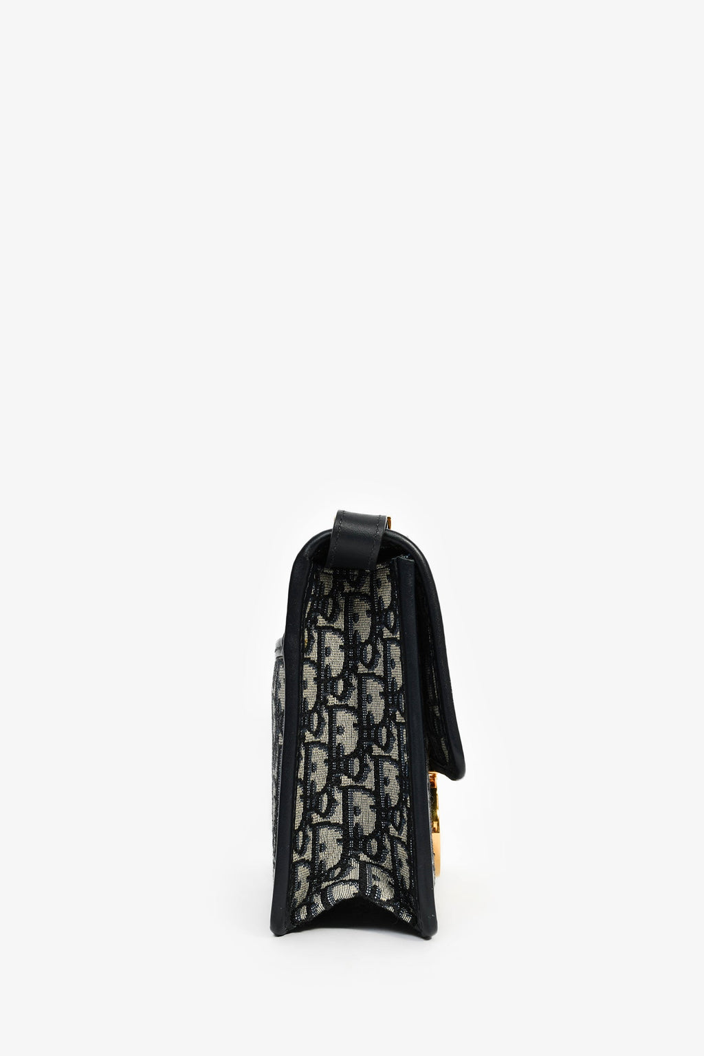 Christian Dior 2019 Navy Leather/Oblique 30 Montaigne Shoulder Bag