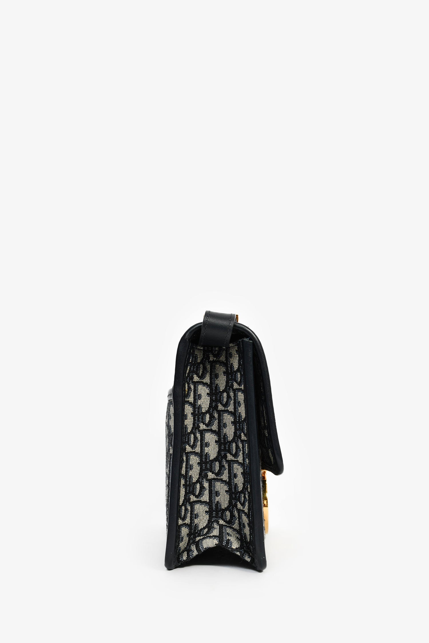 Christian Dior 2019 Navy Leather/Oblique 30 Montaigne Shoulder Bag