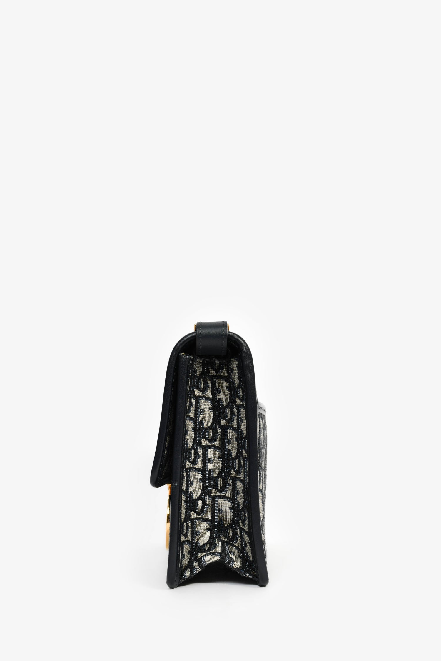 Christian Dior 2019 Navy Leather/Oblique 30 Montaigne Shoulder Bag