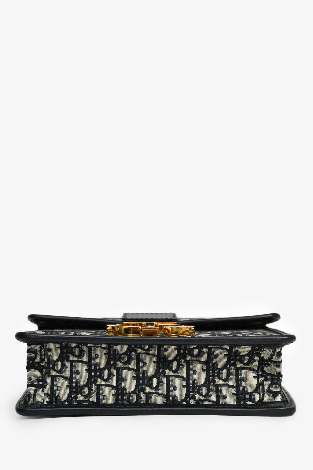 Christian Dior 2019 Navy Leather/Oblique 30 Montaigne Shoulder Bag