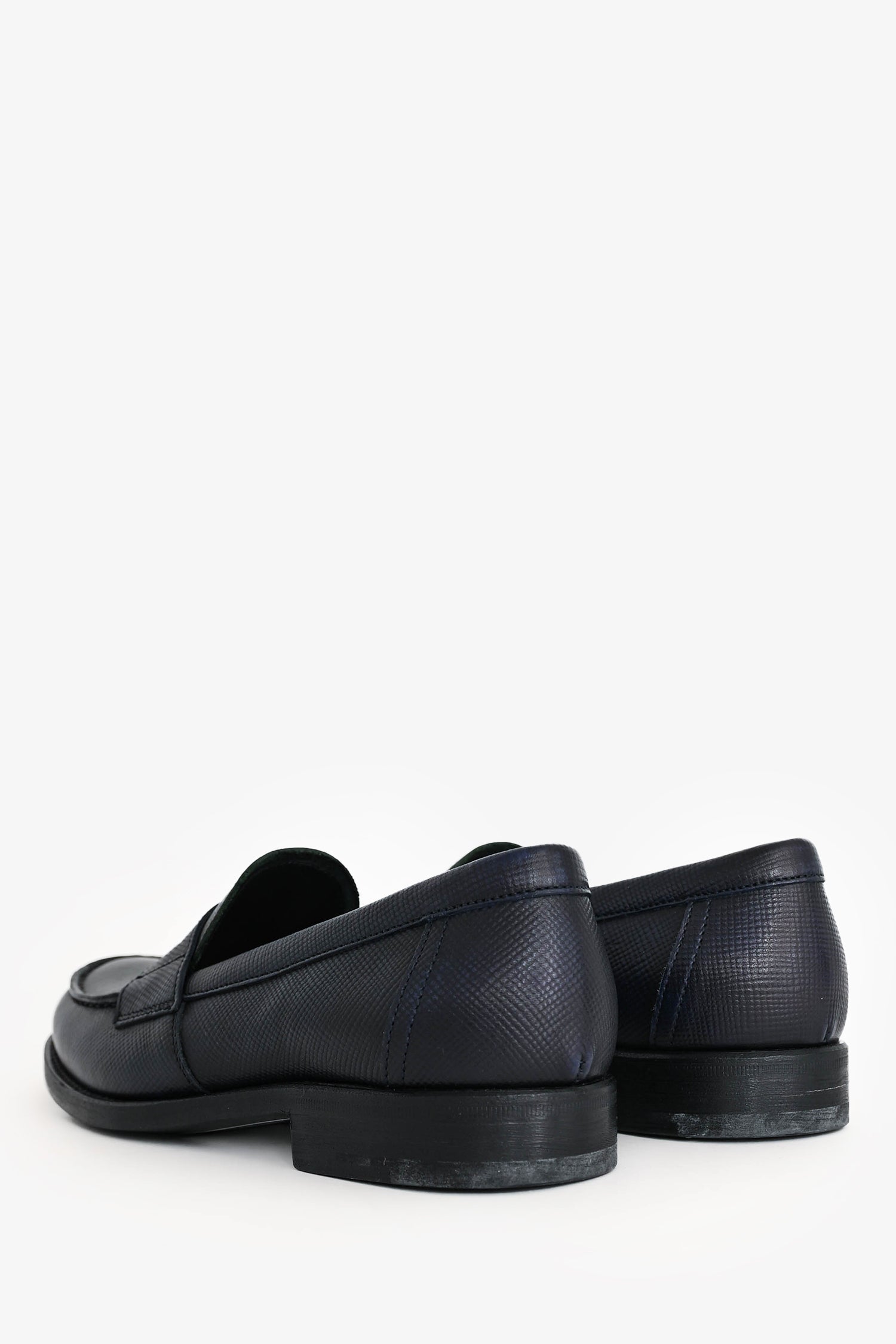 Prada Green/Navy Saffiano Leather Loafers Size 35