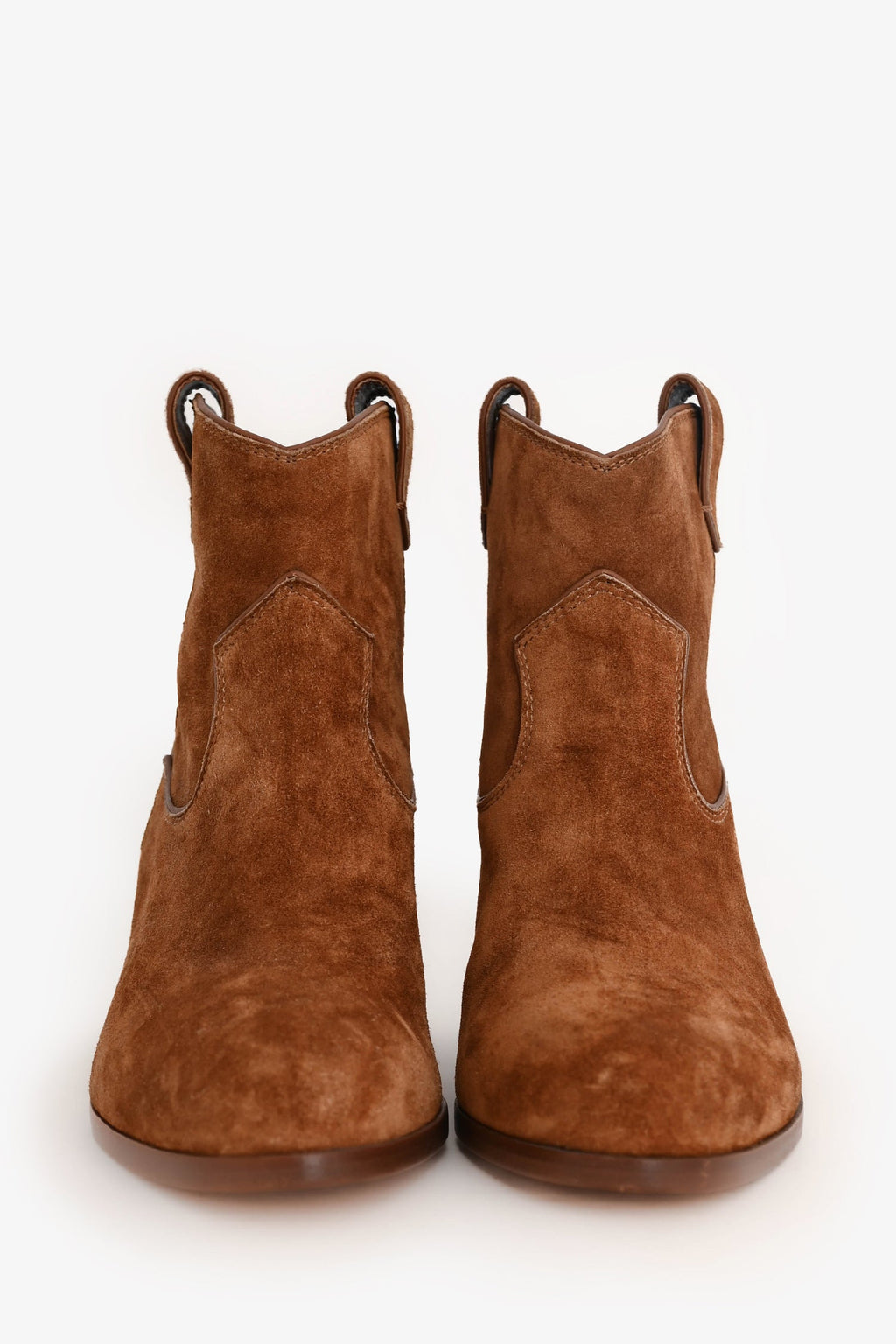 Gianvito Rossi Brown Suede Leather Ankle Boots Size 35