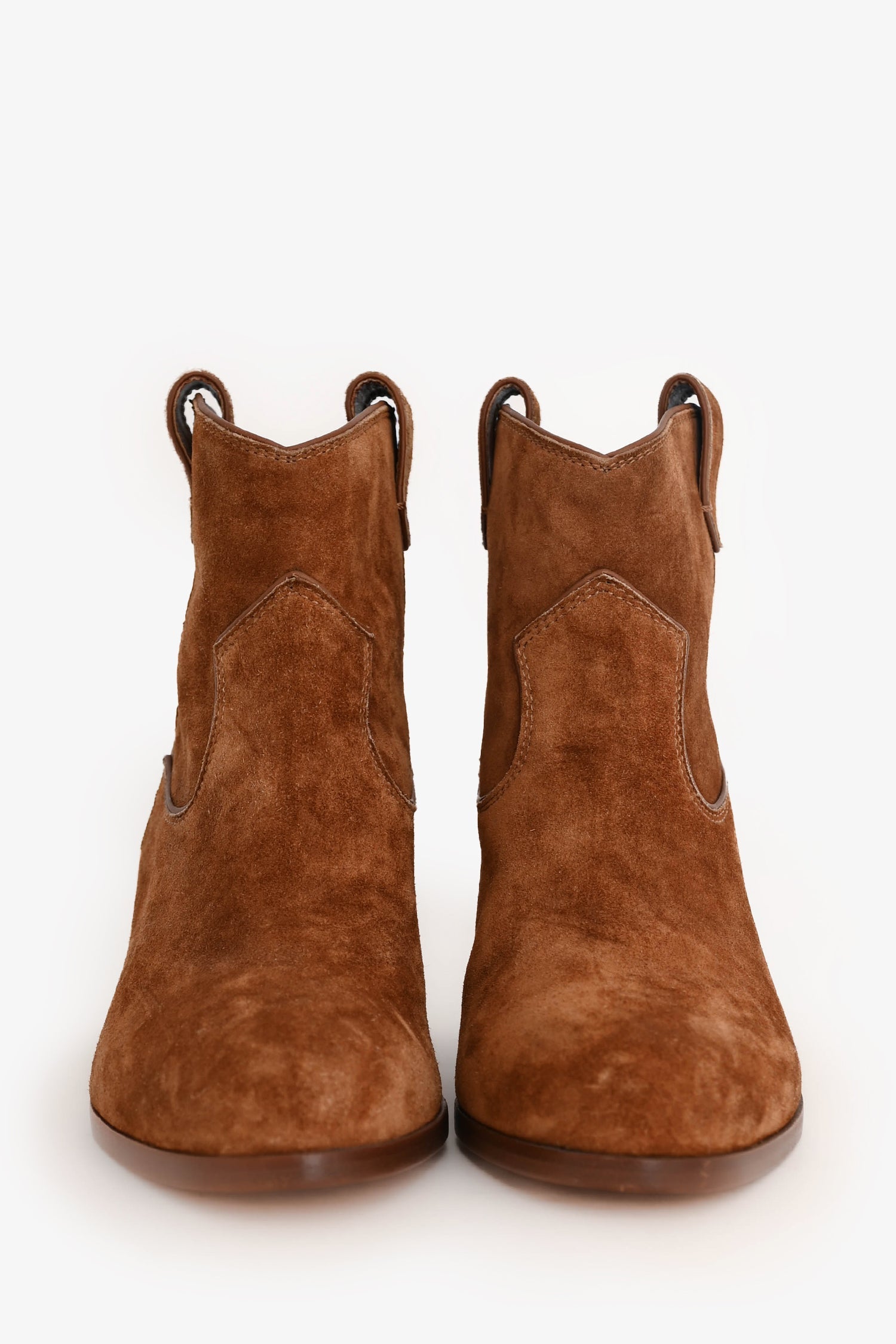 Gianvito Rossi Brown Suede Leather Ankle Boots Size 35