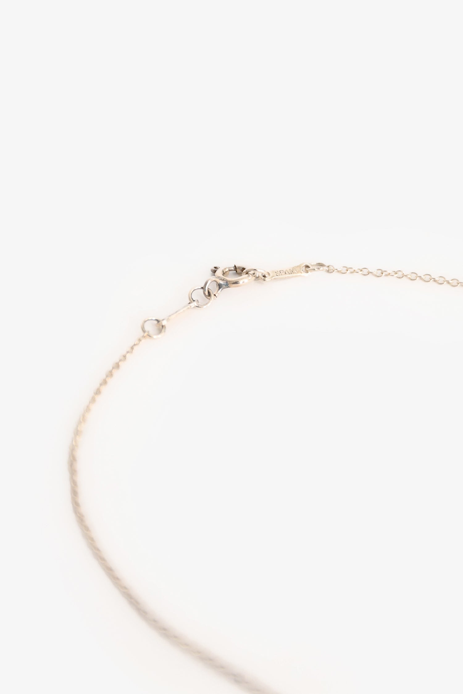 Tiffany & Co. By Elsa Peretti Sterling Silver Gemstone Set Open Heart Pendant Necklace