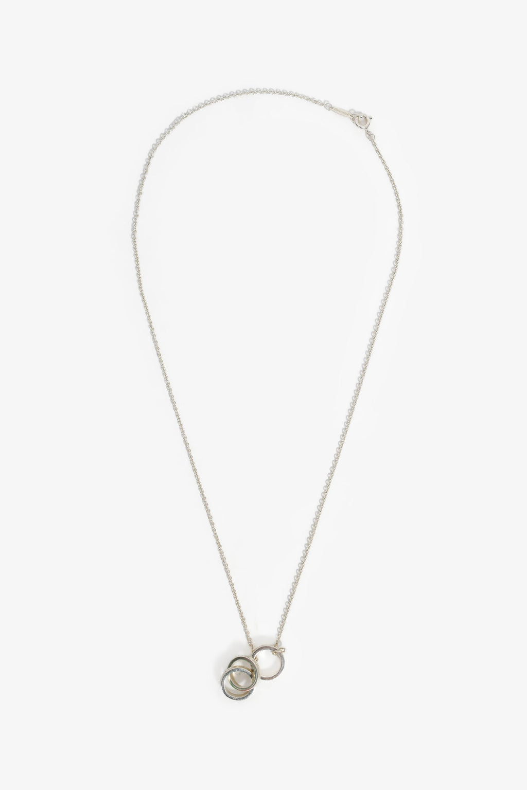Tiffany & Co. Sterling Silver 1837 Interlocking Triple Circles Pendant Necklace