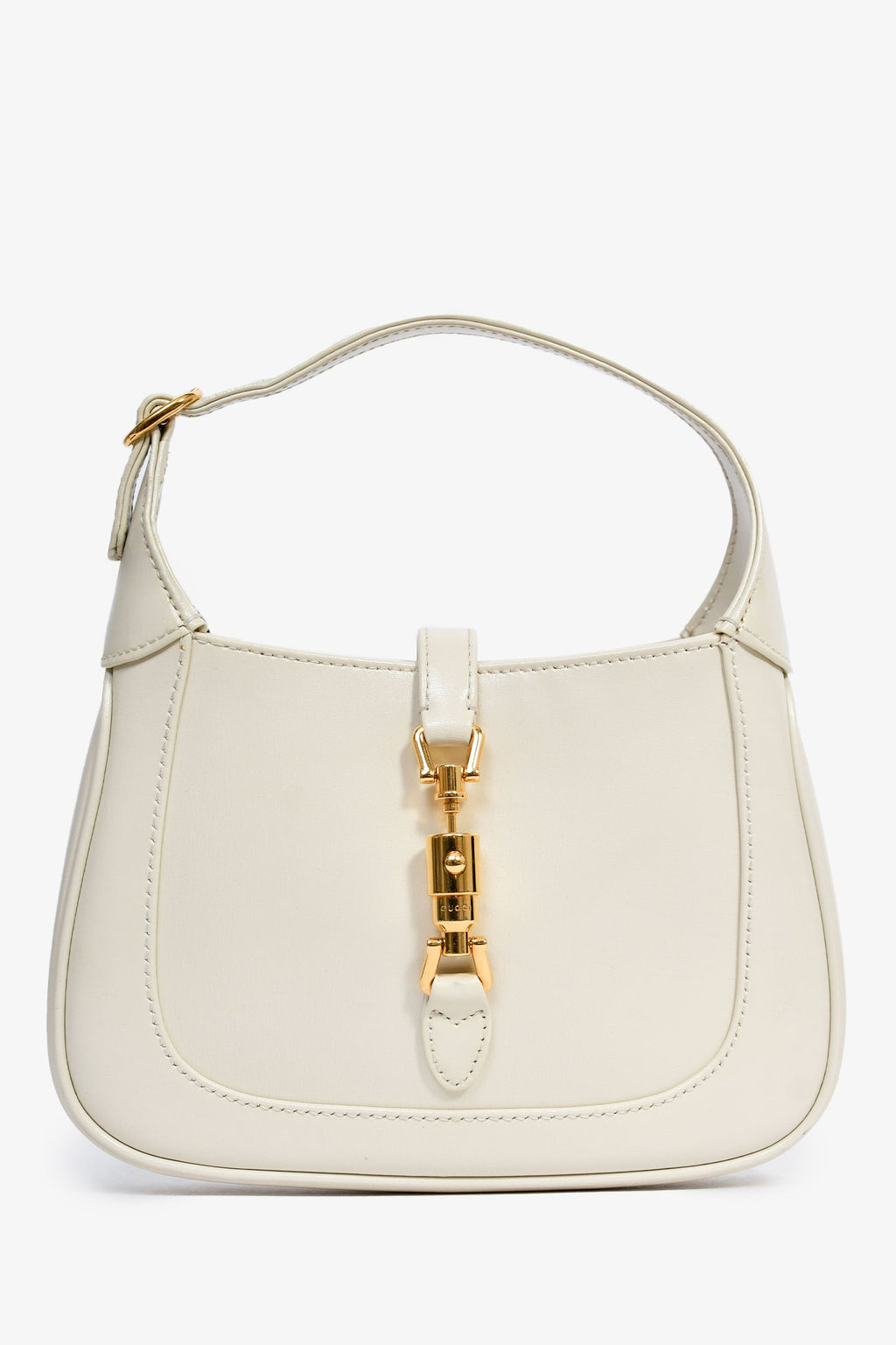 Gucci Cream Leather Jackie 1961 Mini Horsebit Bag