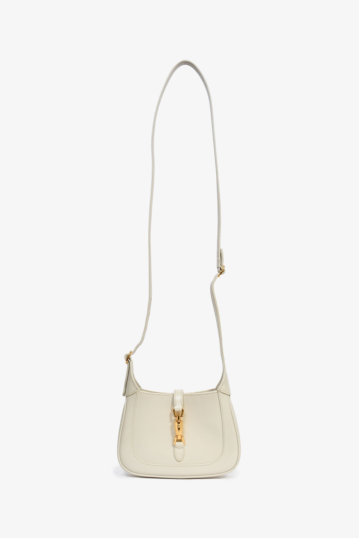 Gucci Cream Leather Jackie 1961 Mini Horsebit Bag