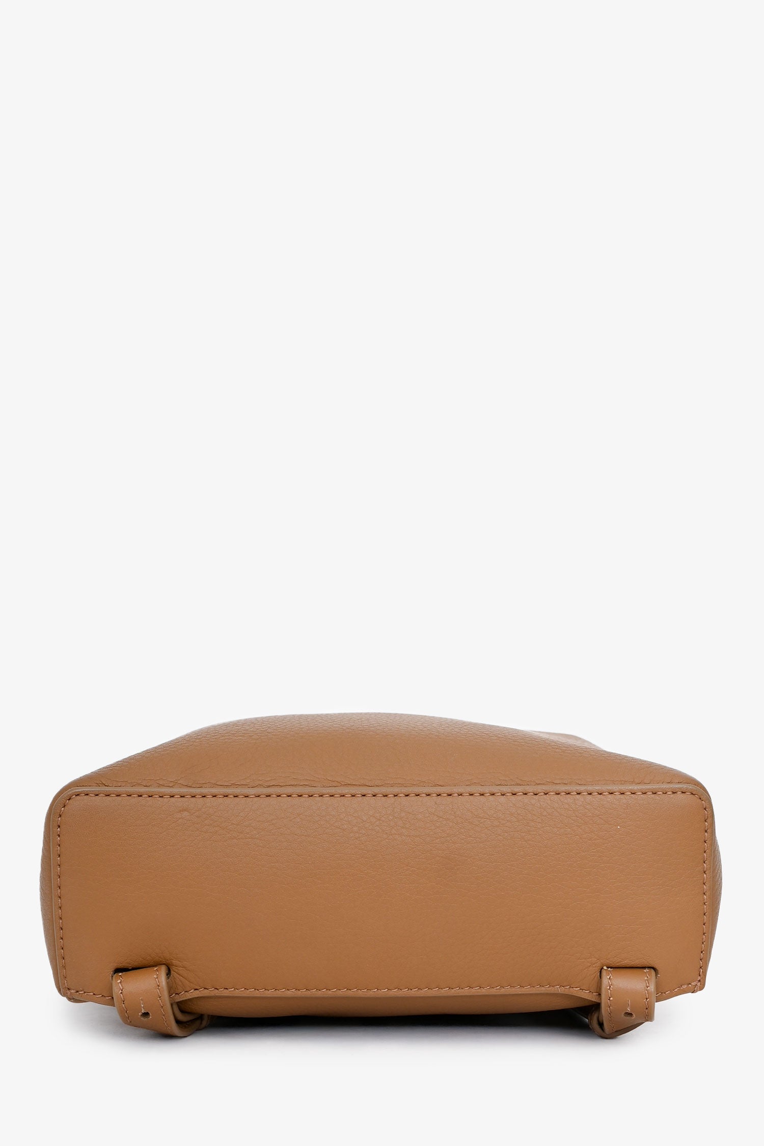 Loro Piana Brown Grained Leather Extra Pocket Backpack With Strap