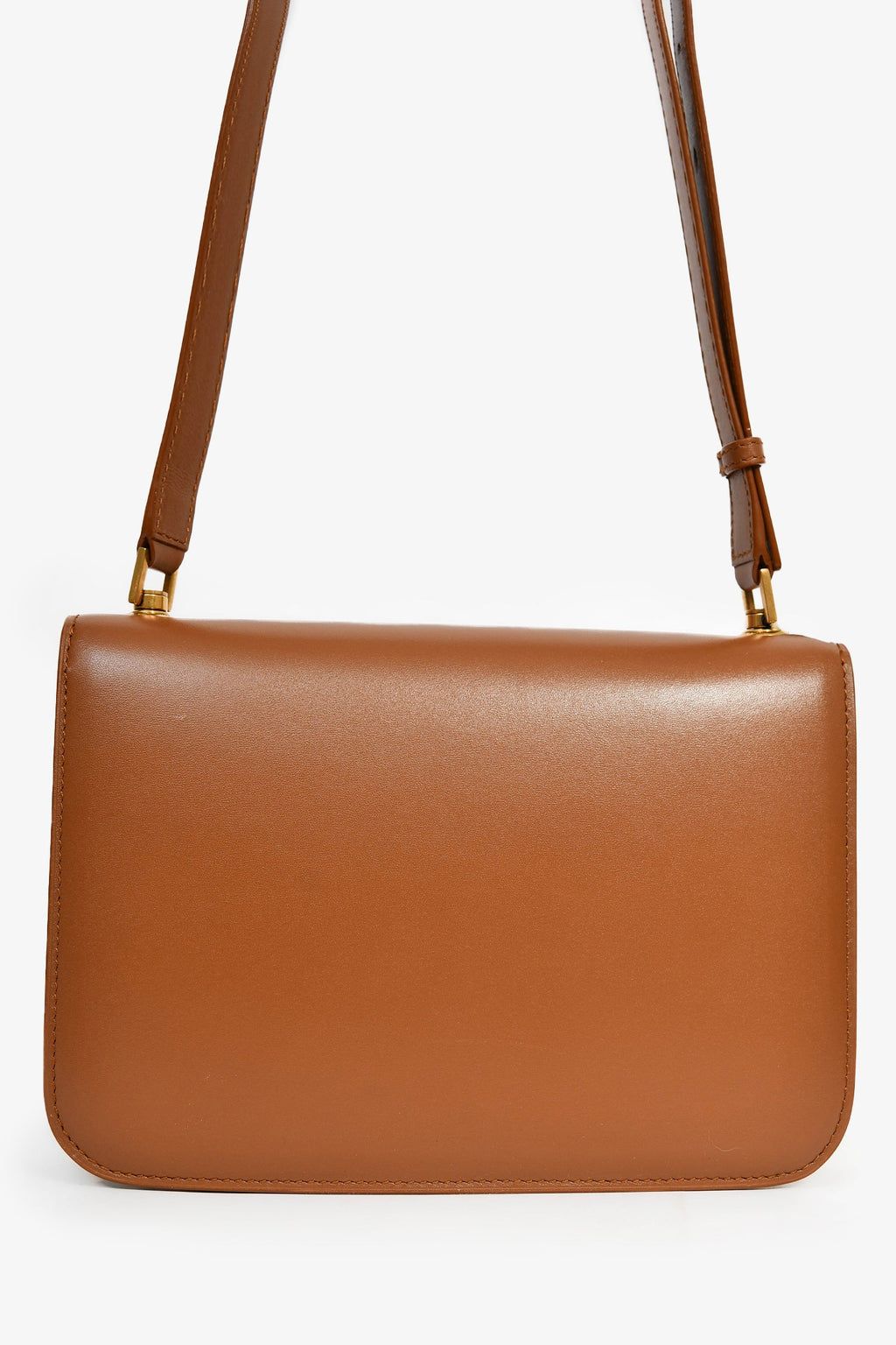 Saint Laurent Brown Leather 'Le Carre' Crossbody Bag