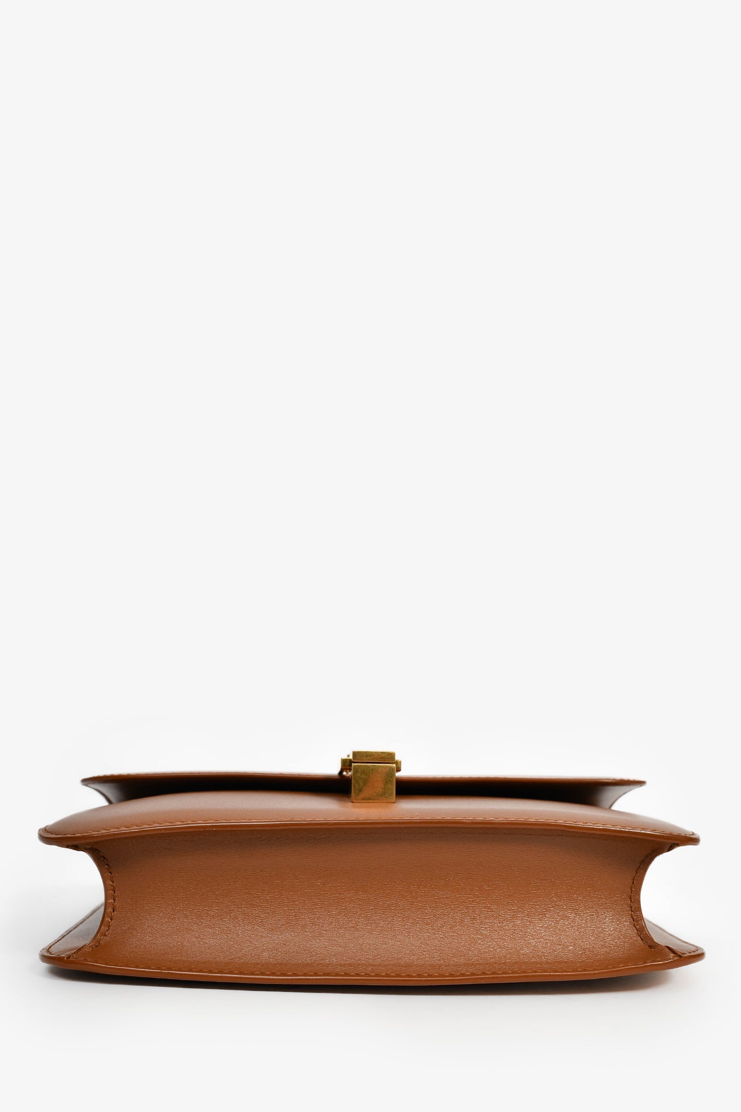 Saint Laurent Brown Leather 'Le Carre' Crossbody Bag
