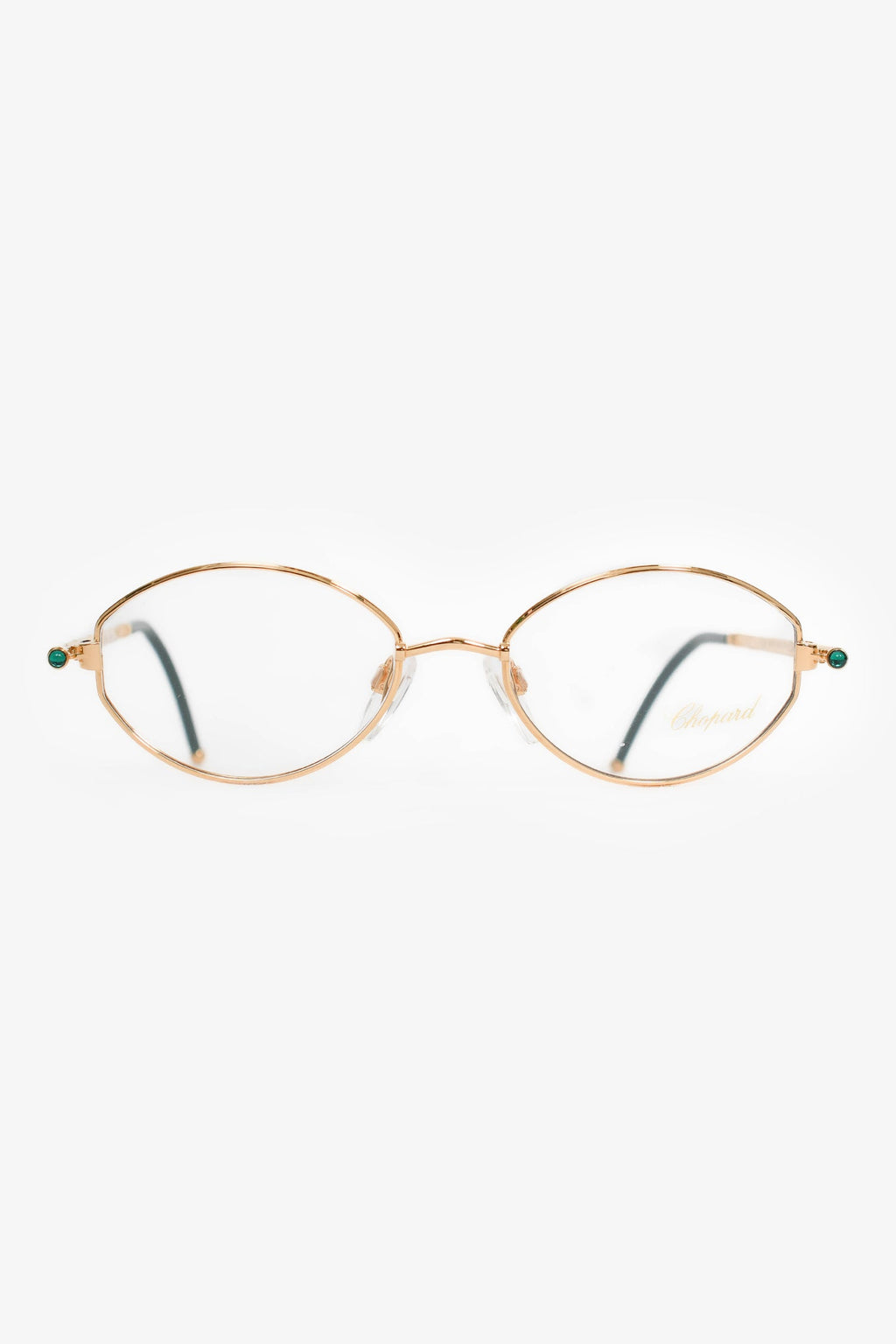 Chopard Gold Toned/Teal Round Eye Glasses