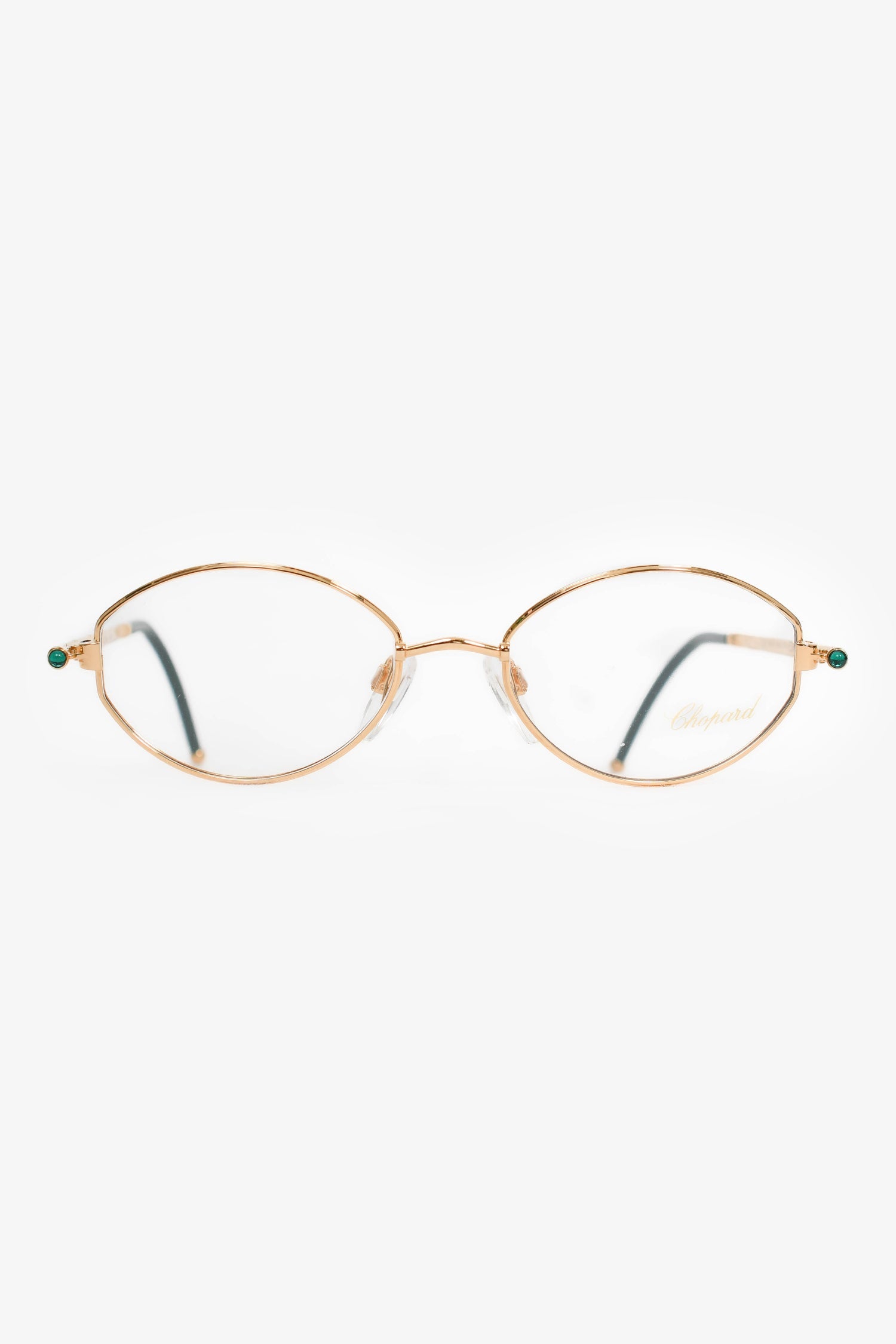 Chopard Gold Toned/Teal Round Eye Glasses
