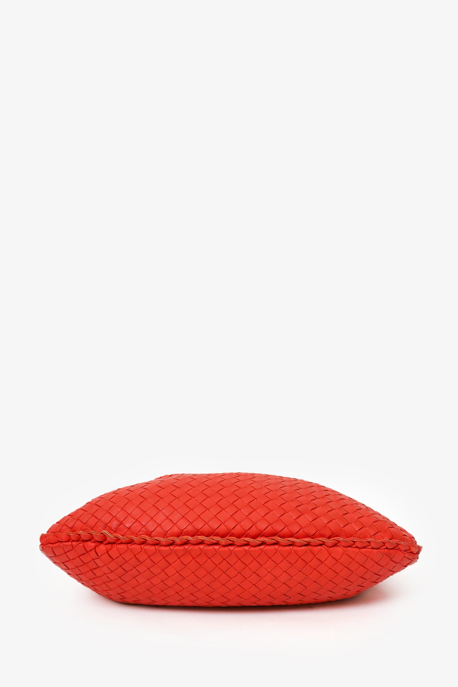 Bottega Veneta Red Intrecciato Leather Hobo Shoulder Bag