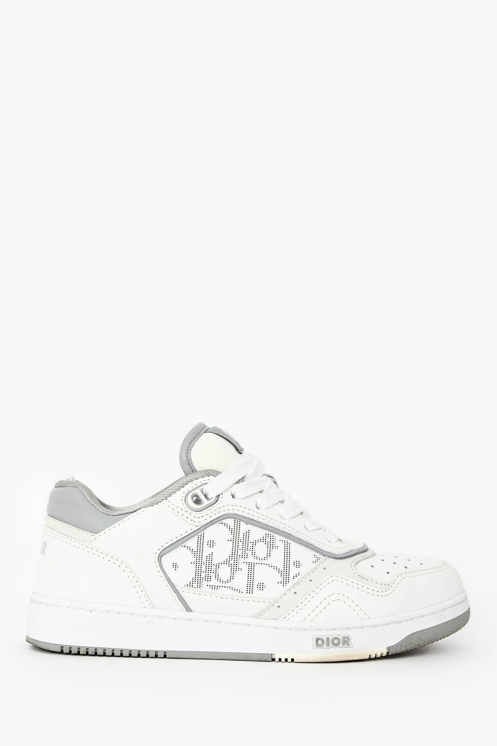 Christian Dior White Leather Oblique Low-Top Sneaker Size 36