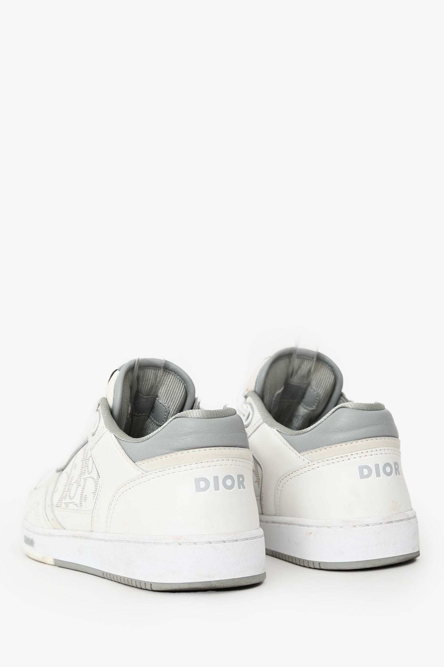 Christian Dior White Leather Oblique Low-Top Sneaker Size 36