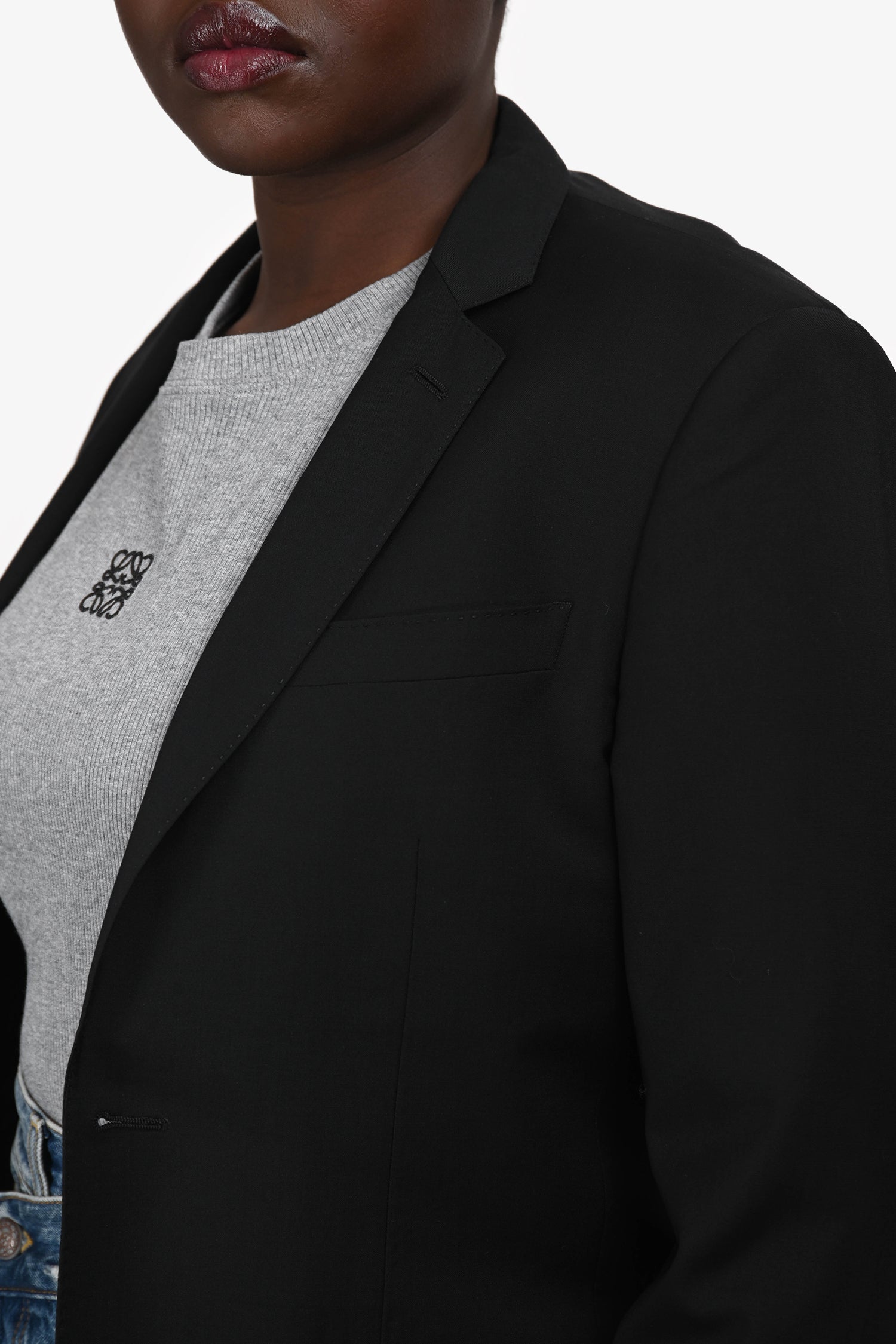 Burberry Black Wool Single Breasted Blazer Size 46S