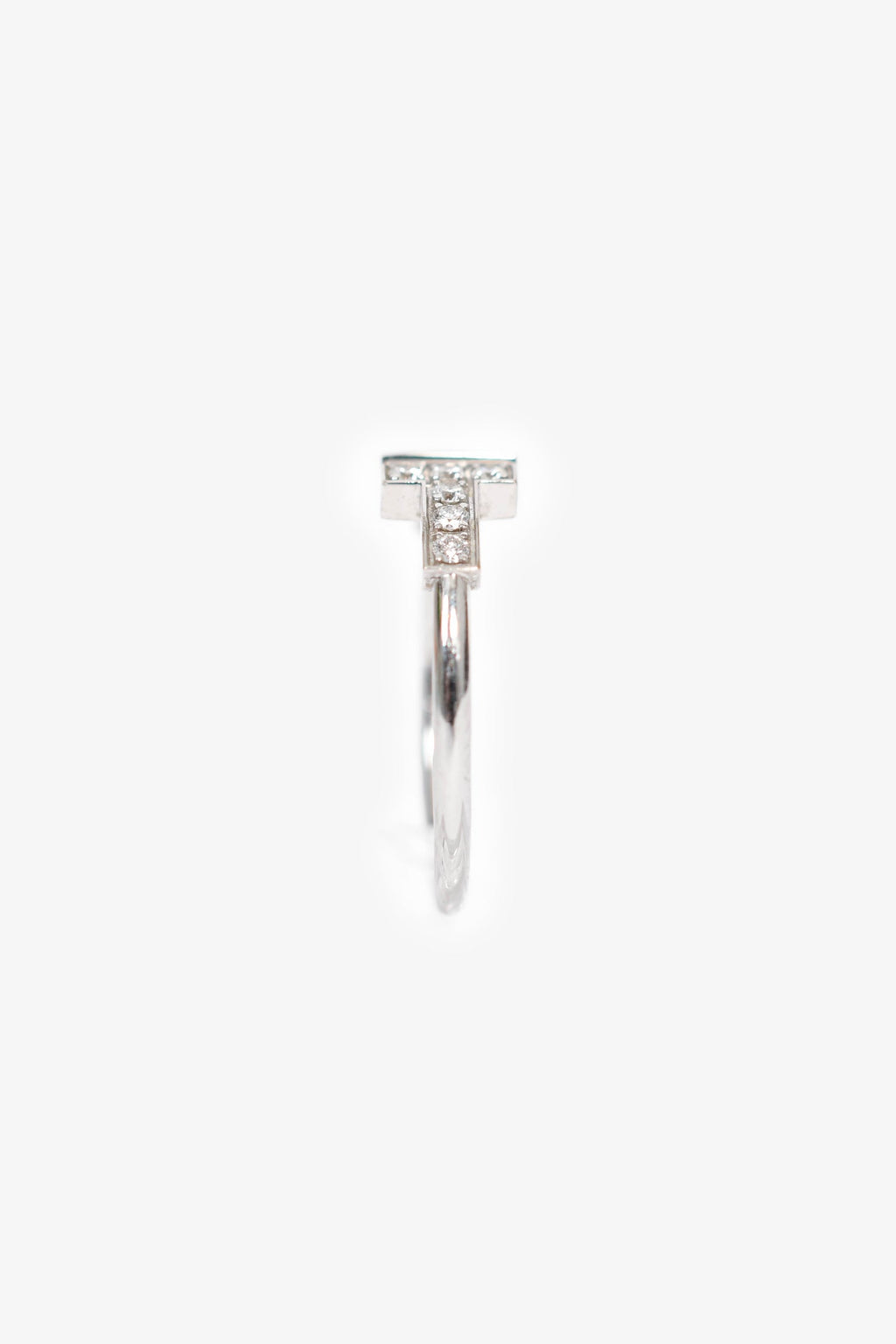 Tiffany & Co. 18K White Gold Diamond T-Wire Ring