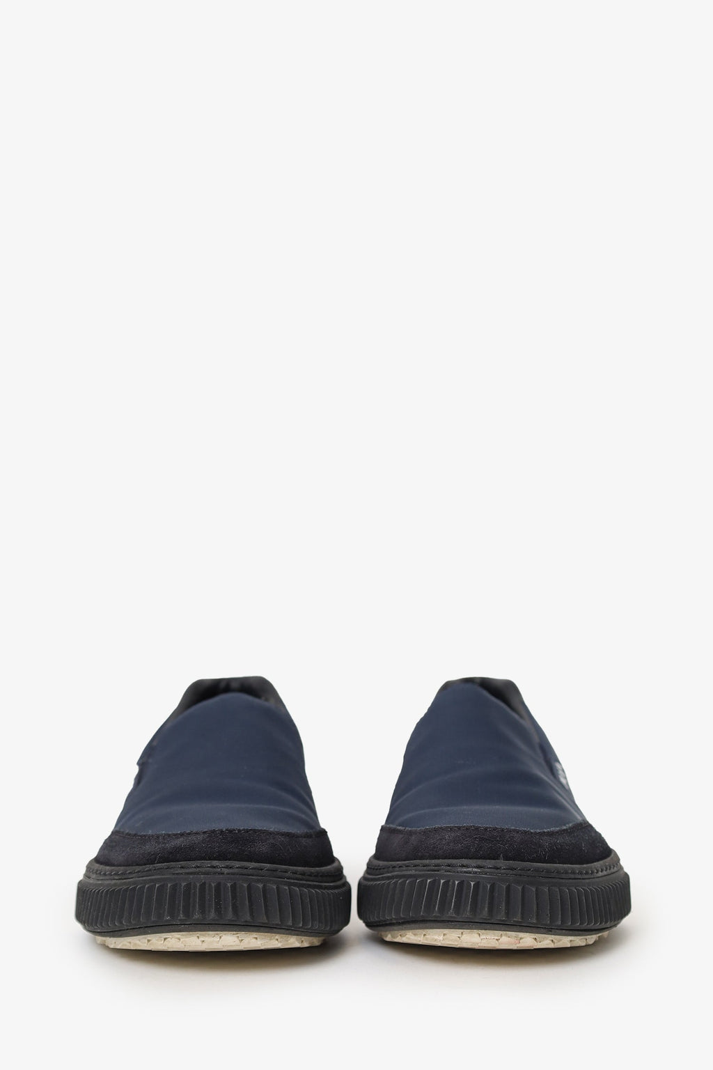 Prada Navy/Black Panelled Slip-on Sneakers Size 6 Mens