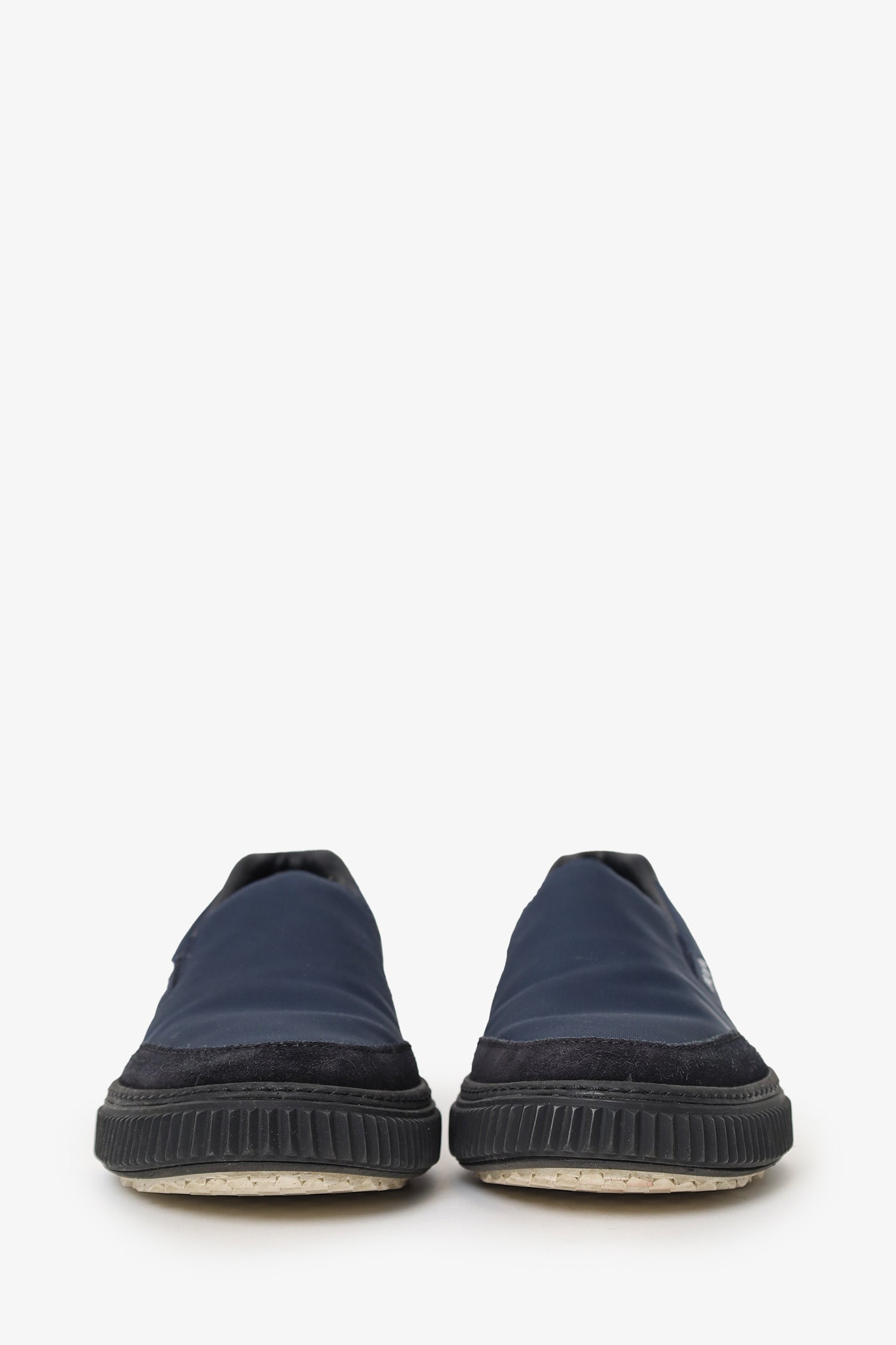 Prada Navy/Black Panelled Slip-on Sneakers Size 6 Mens