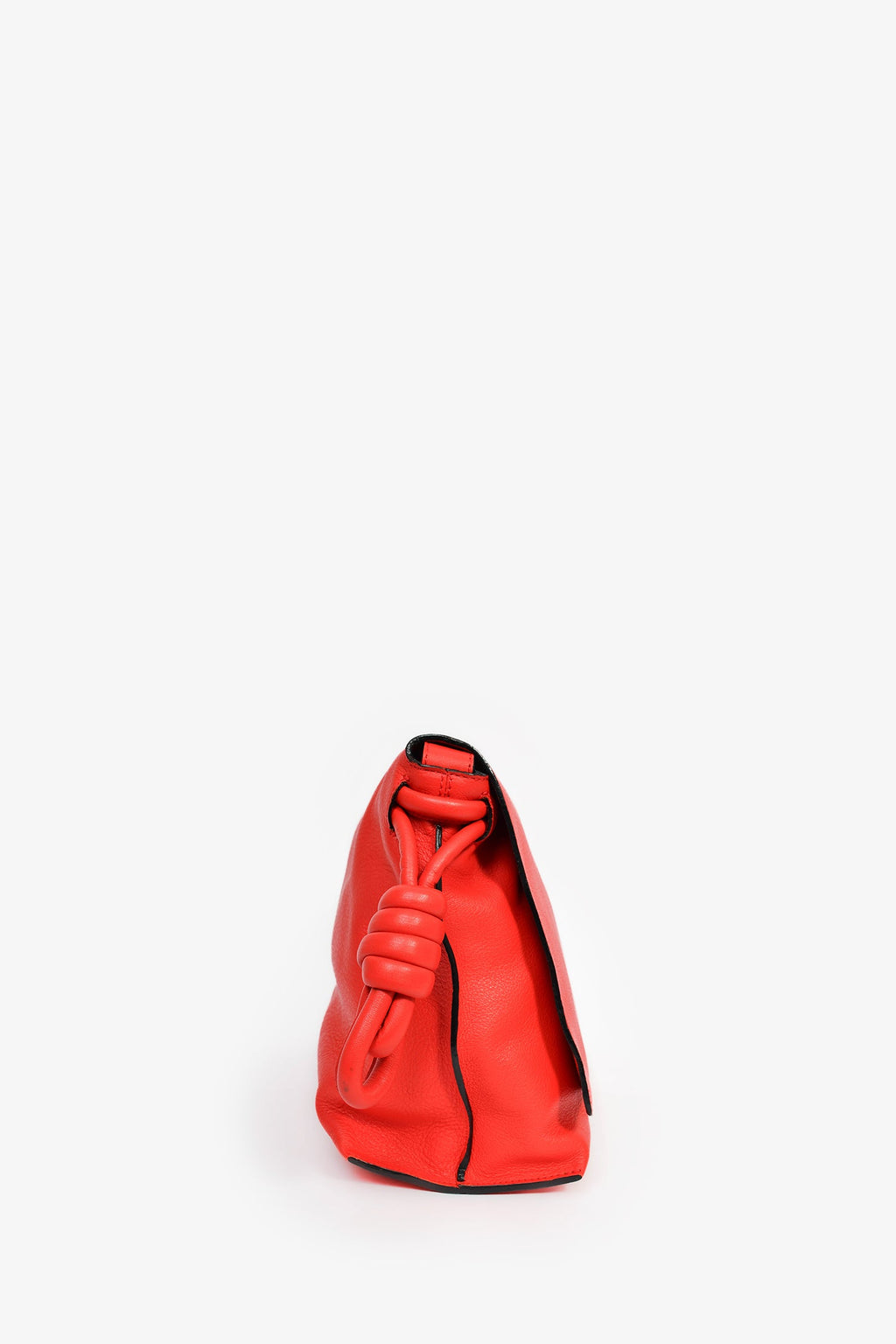 Loewe Red Leather Large Flamenco Knot Front Flap Crossbody