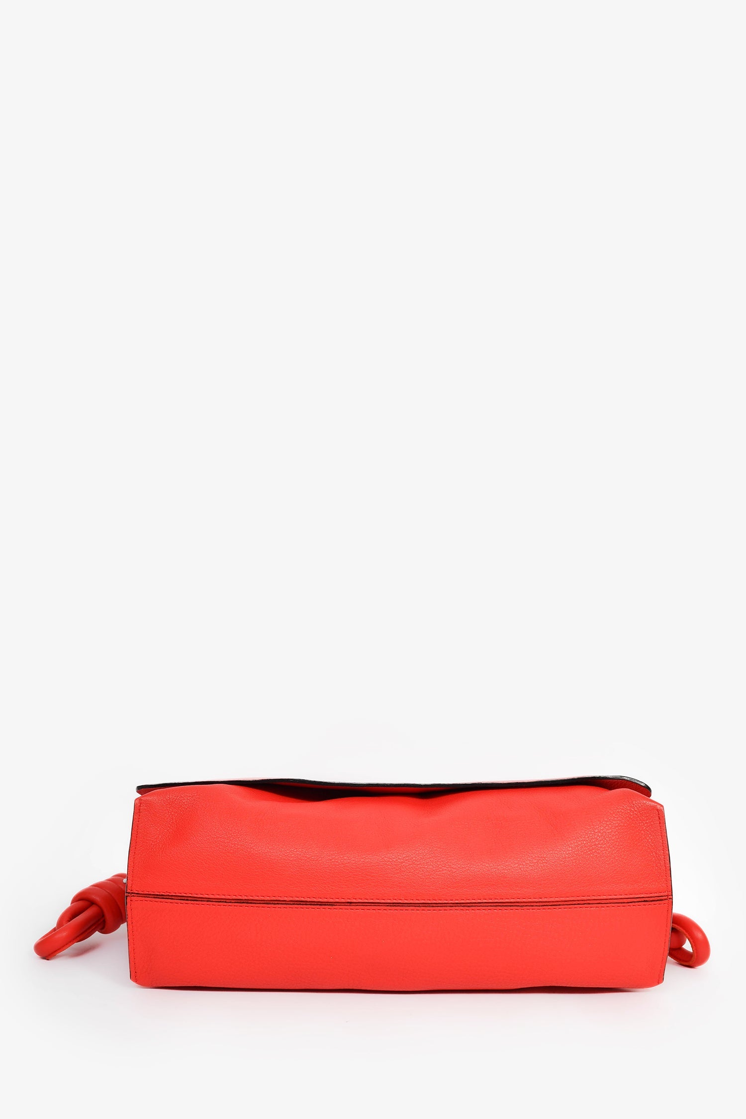 Loewe Red Leather Large Flamenco Knot Front Flap Crossbody