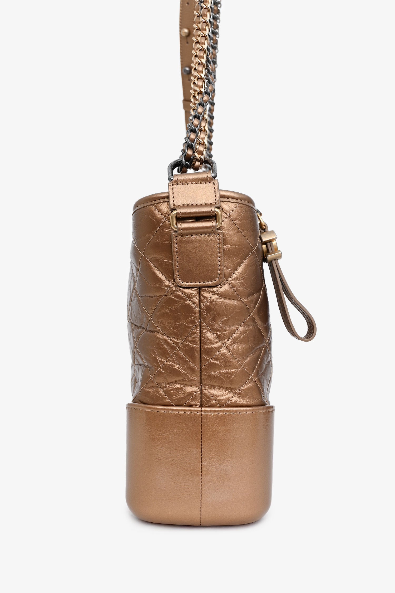 Pre-Loved Chanel™ 2017-18 Gold Medium Gabrielle Hobo