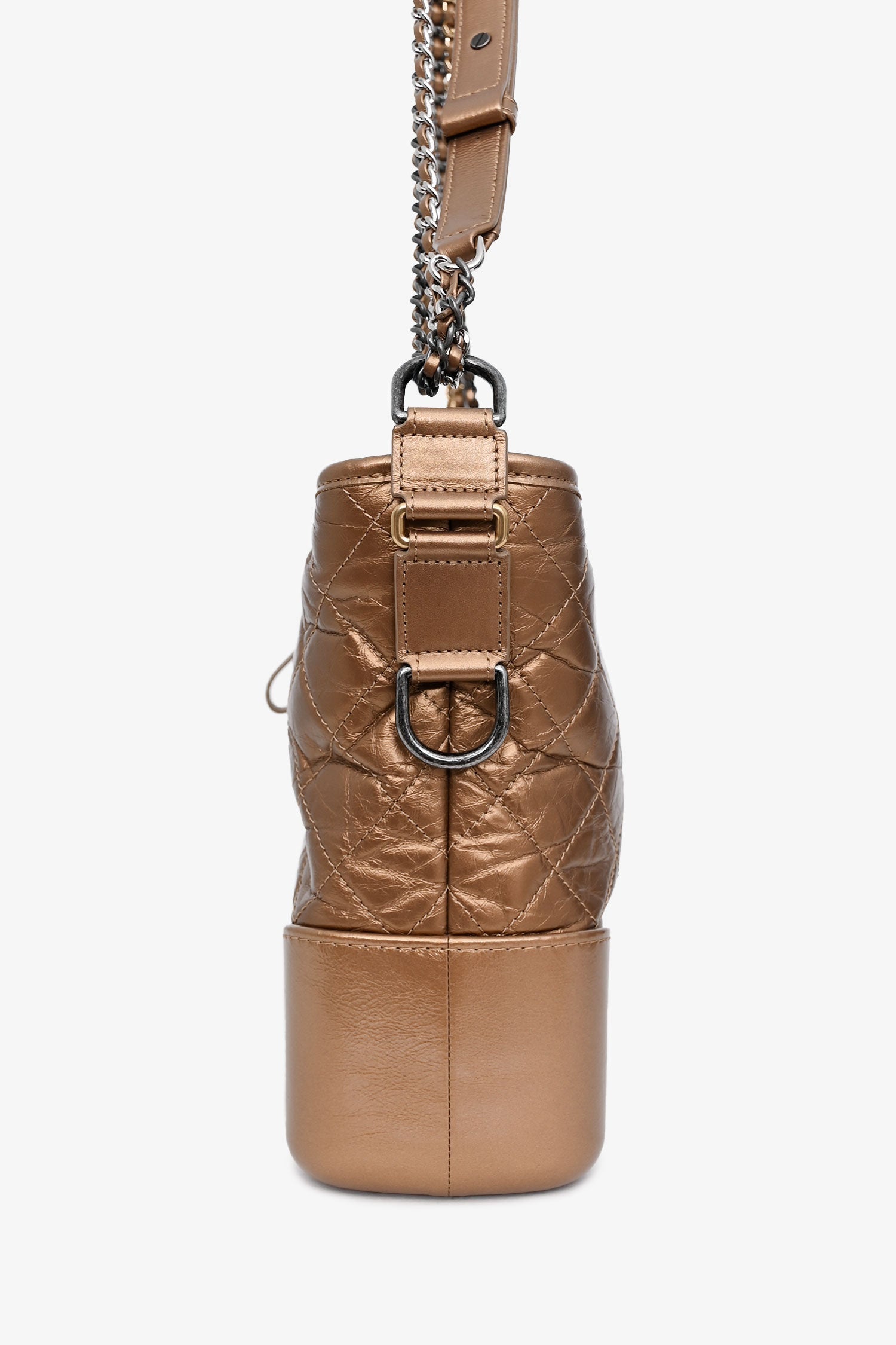 Pre-Loved Chanel™ 2017-18 Gold Medium Gabrielle Hobo