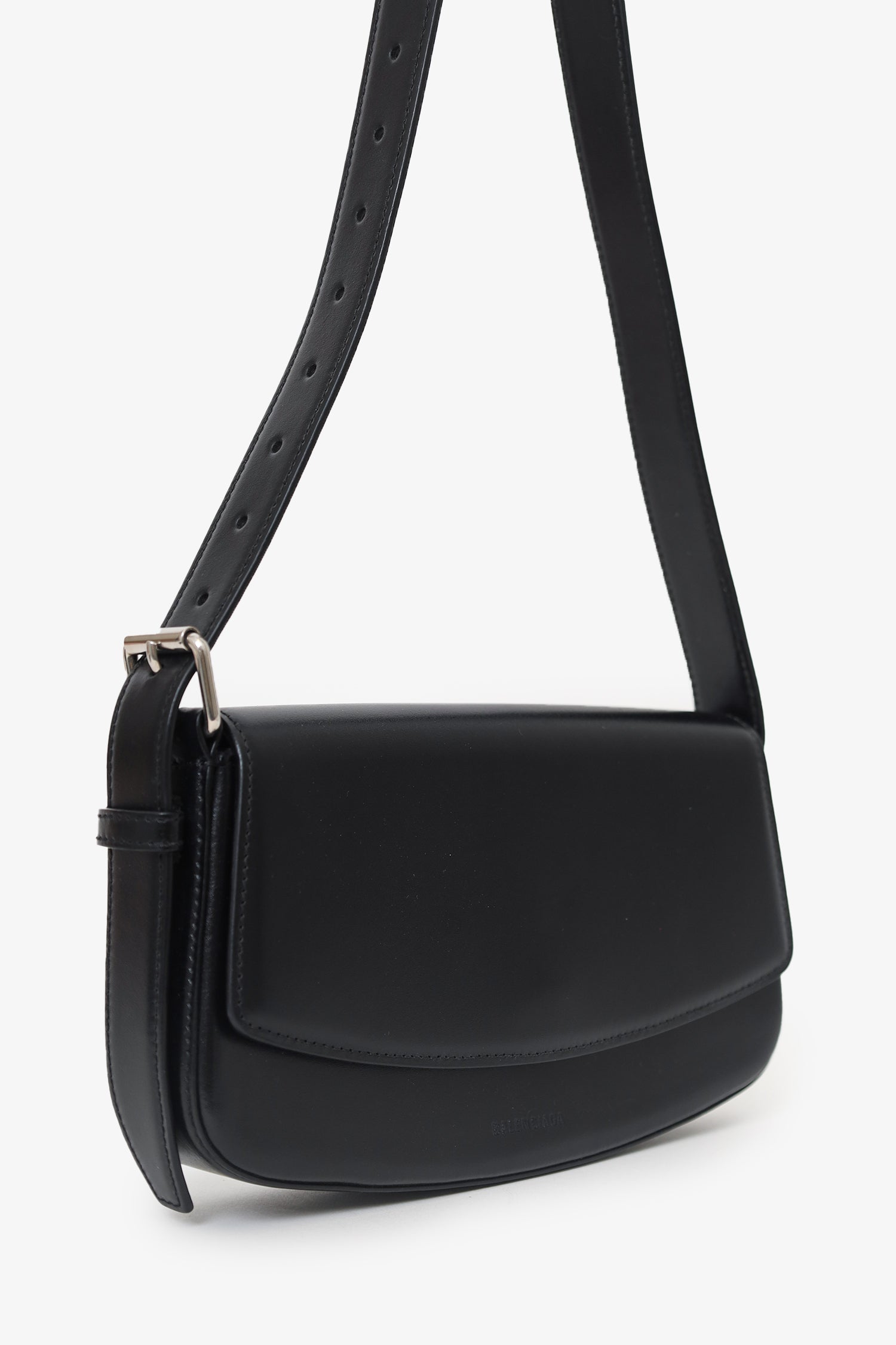 Balenciaga Black Leather Ghost Sling Bag